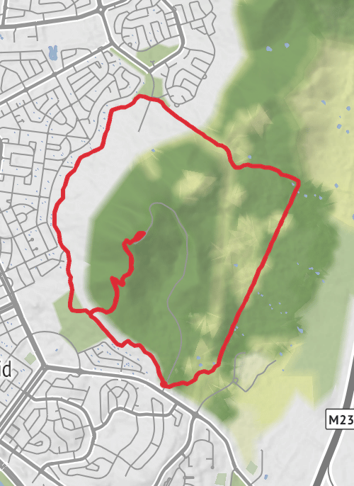 Mount Ainsley Summit and Base Loop mobile static map