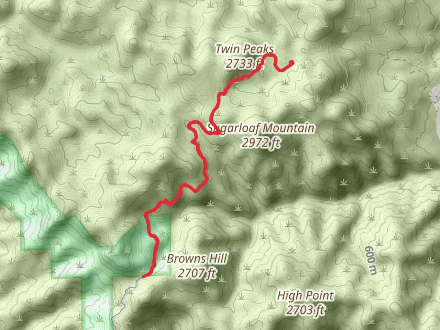 An image depicting the trail Oat Hill Mine Trail Out and Back and its surrounding area.