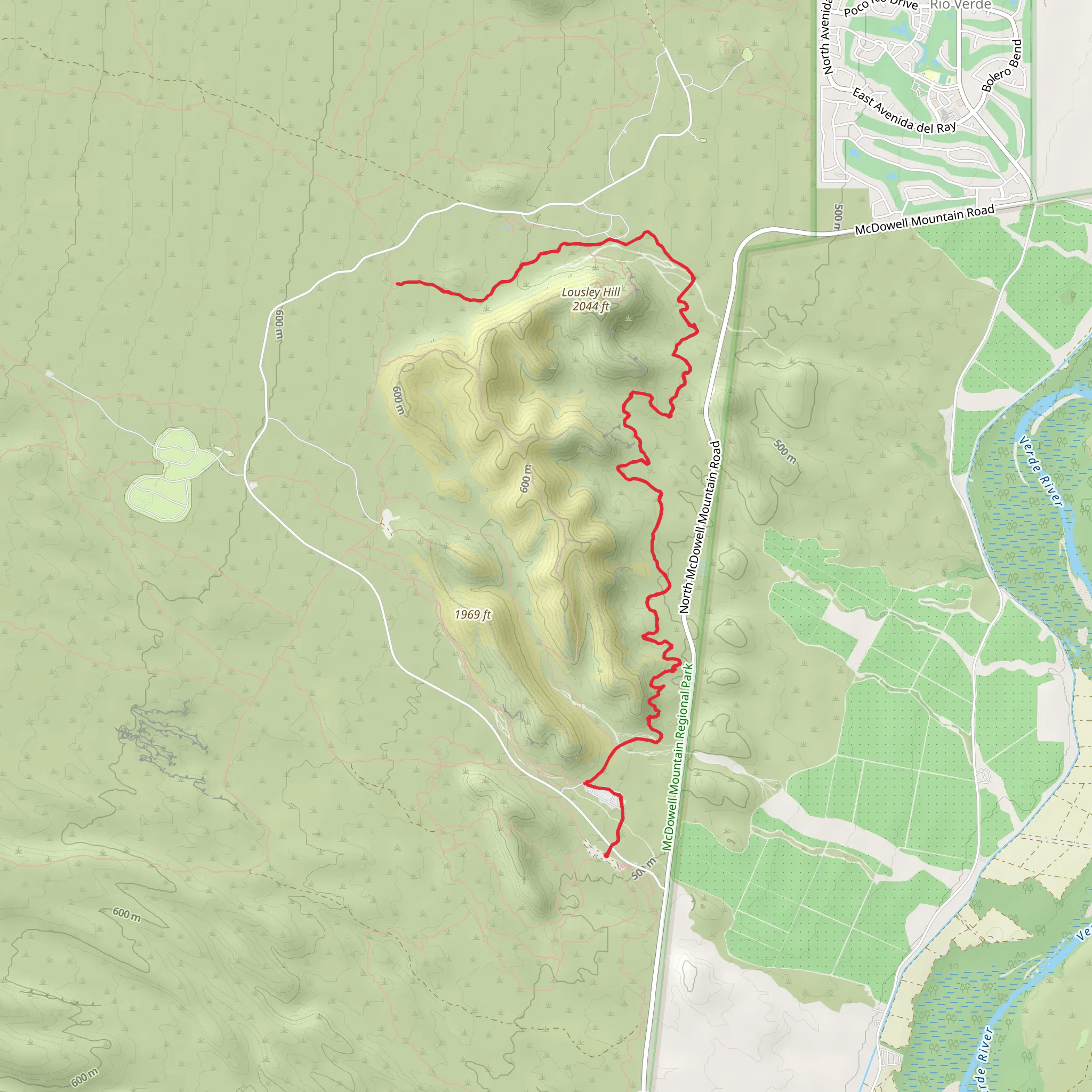 Escondido Trail mobile static map