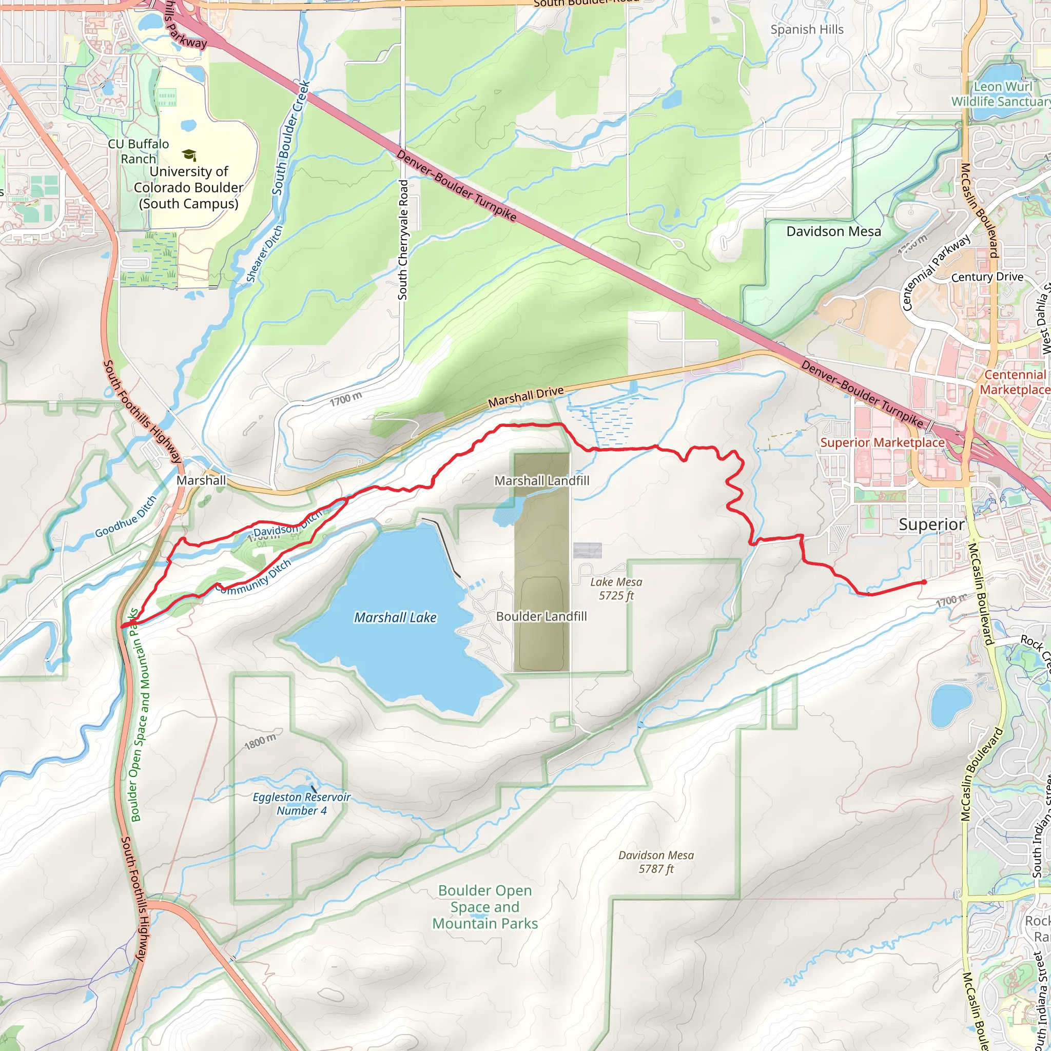 Community Ditch Loop mobile static map