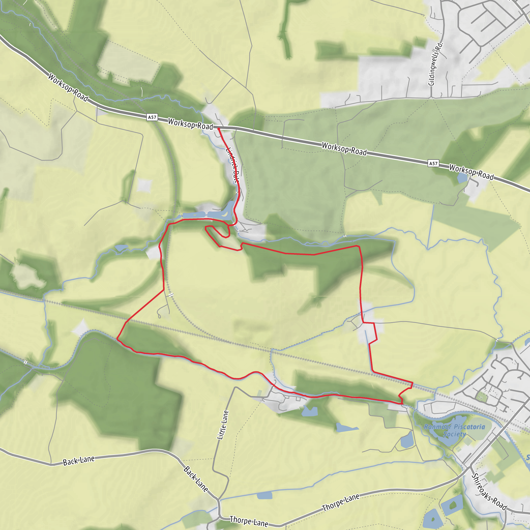 Lindrick Dale, Lindrick Quarry, Moses Seat and Chesterfield Canal Loop mobile static map