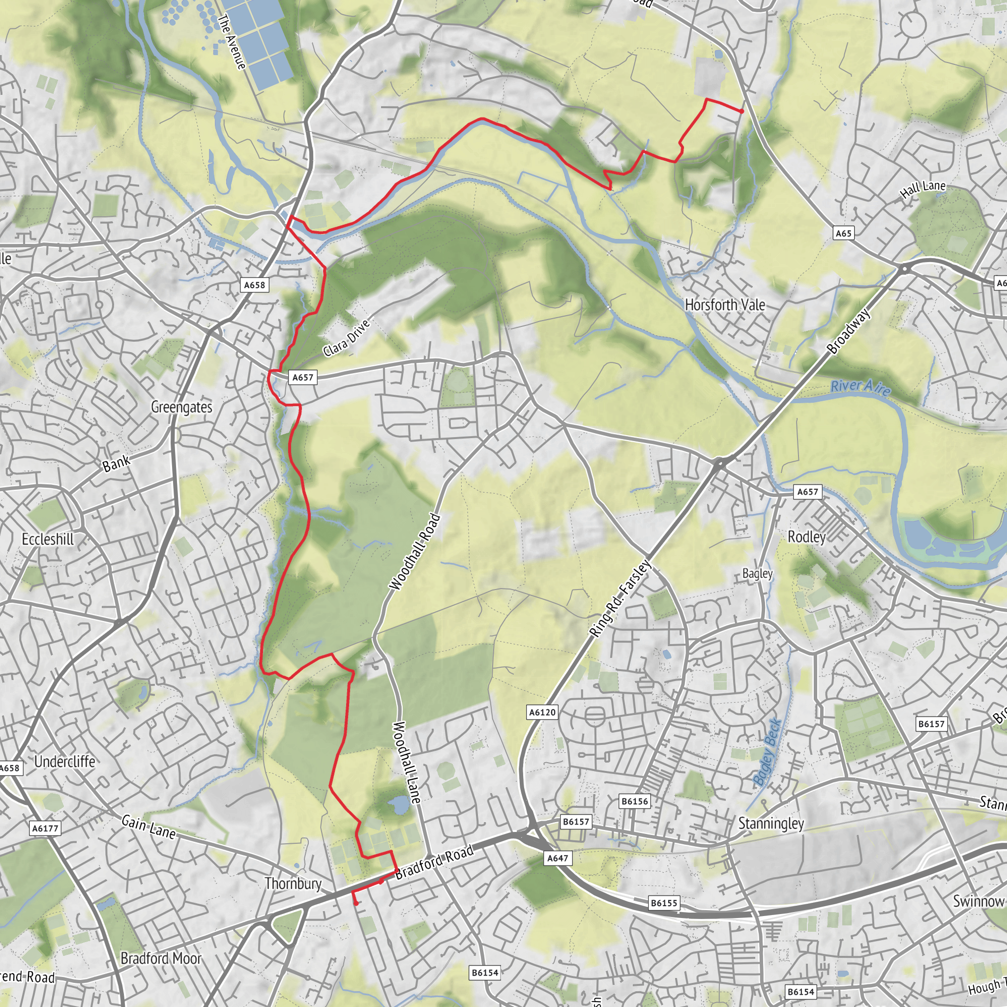 Leeds Country Way Day 9 mobile static map