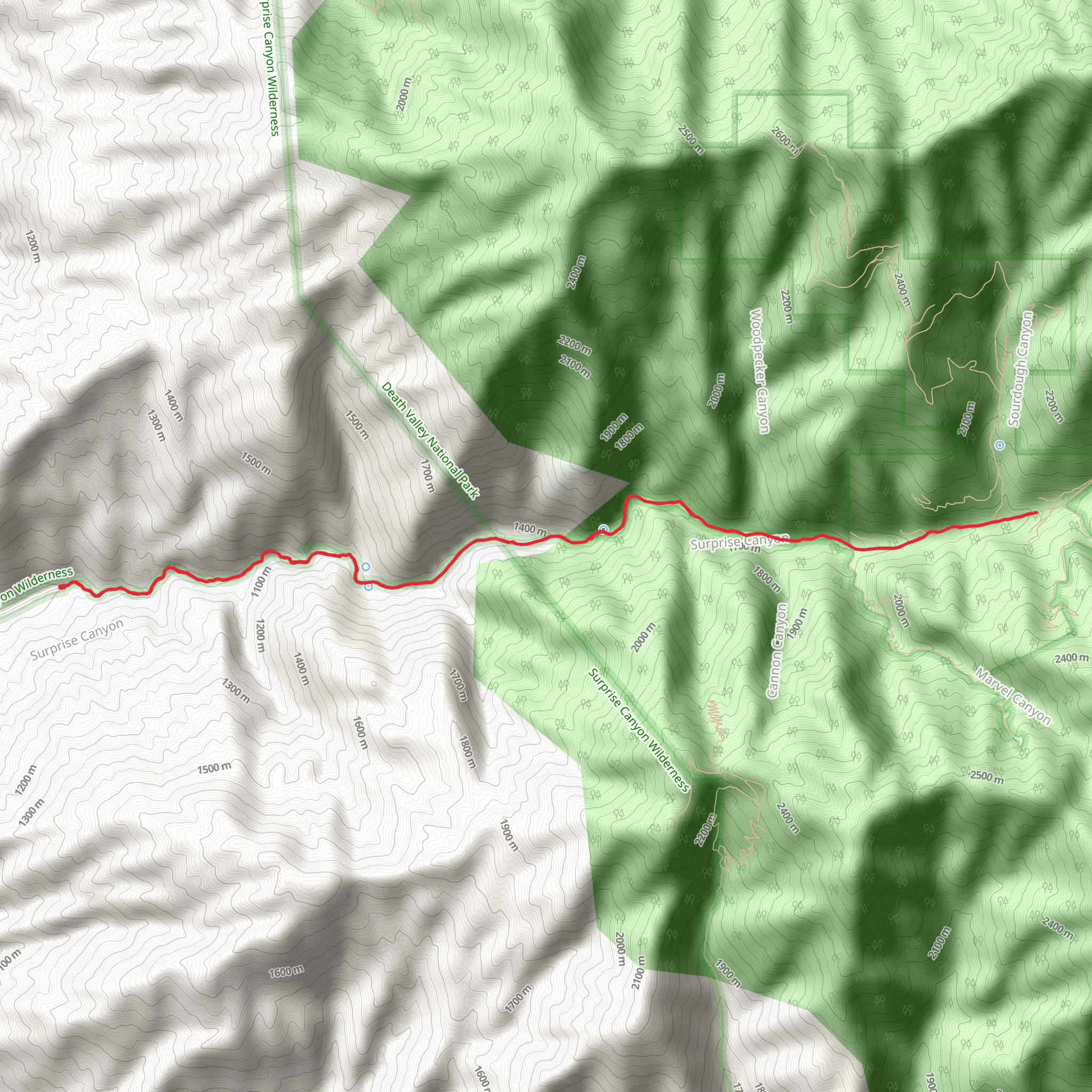 Panamint City Trail mobile static map