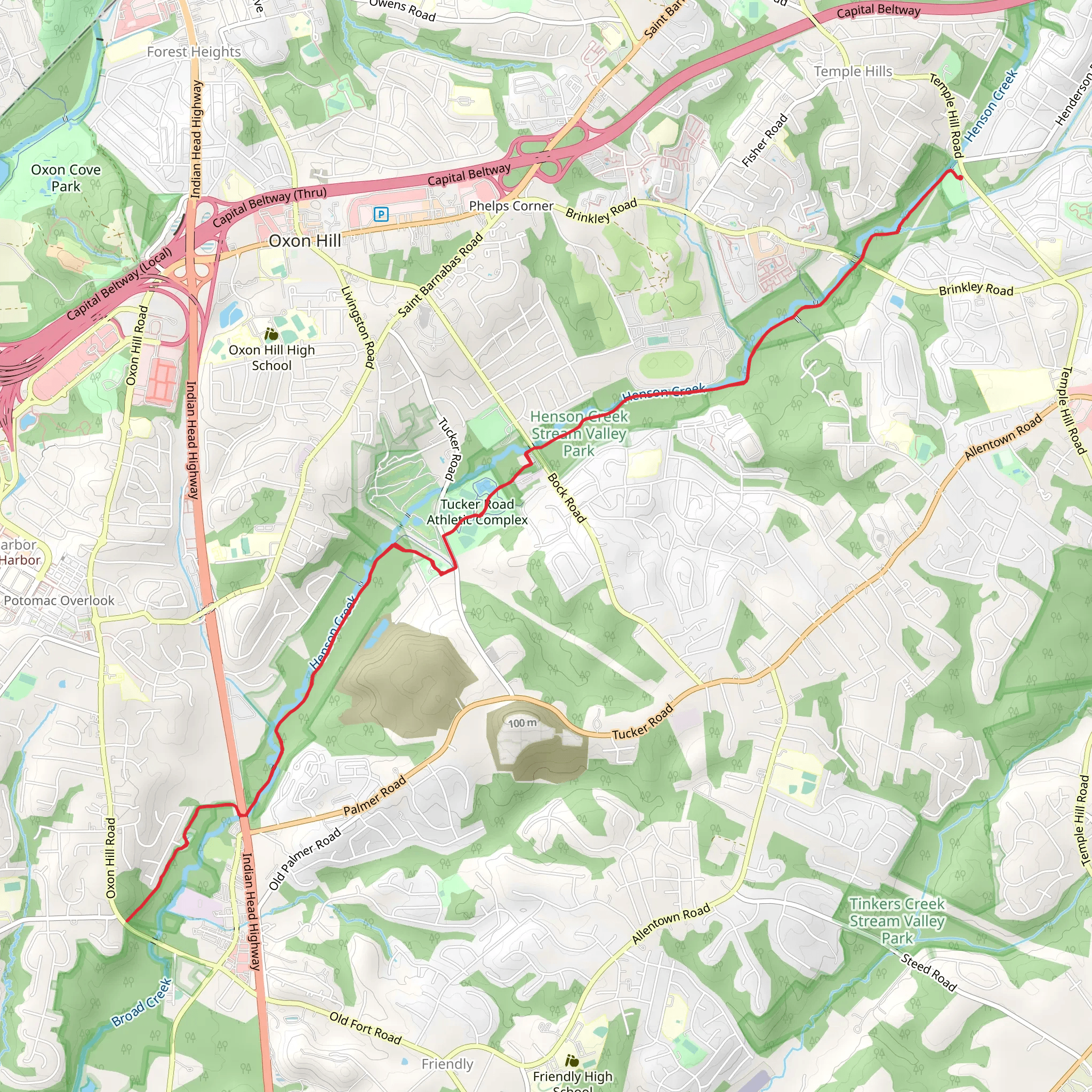 Henderson Trail mobile static map