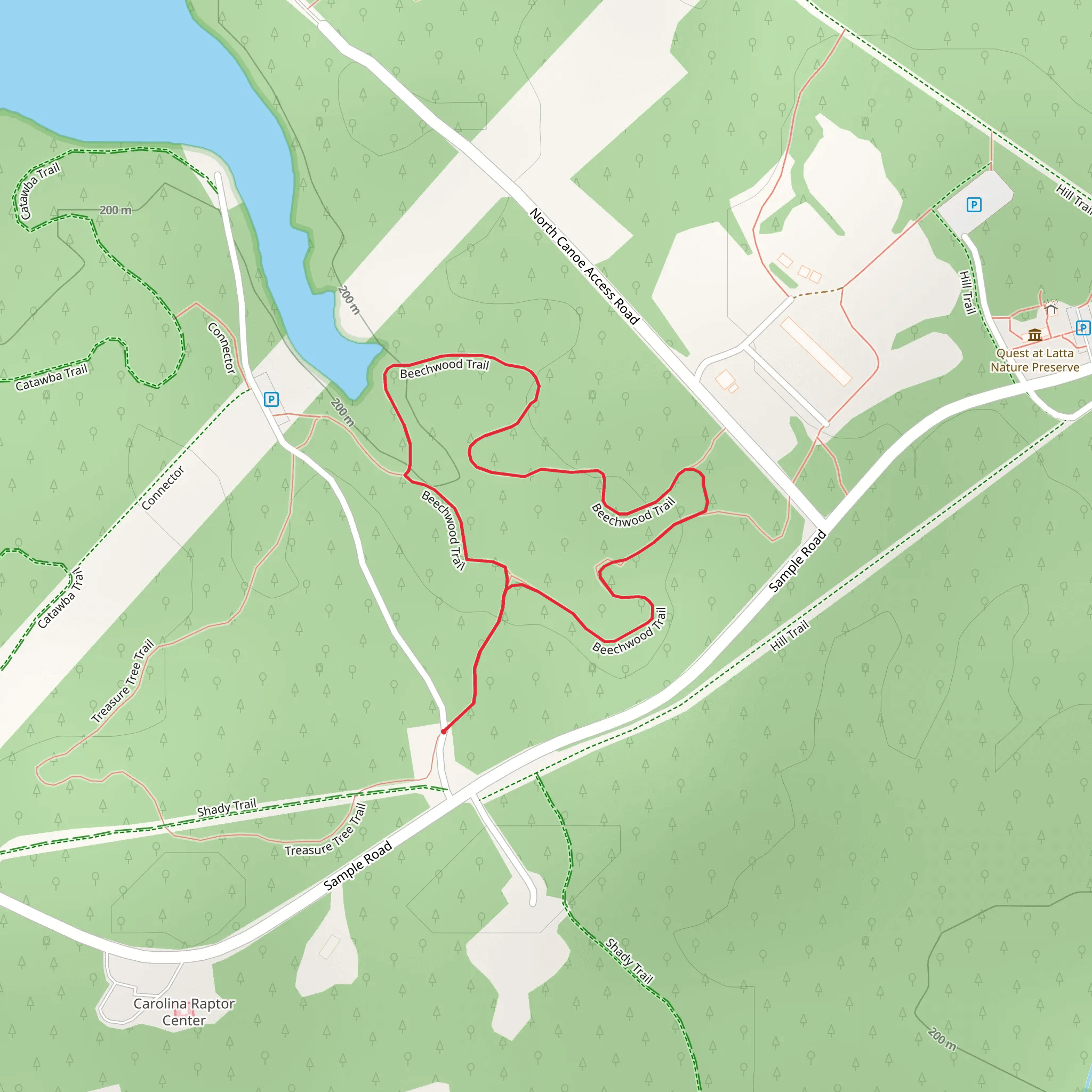 Beechwood Loop Trail mobile static map