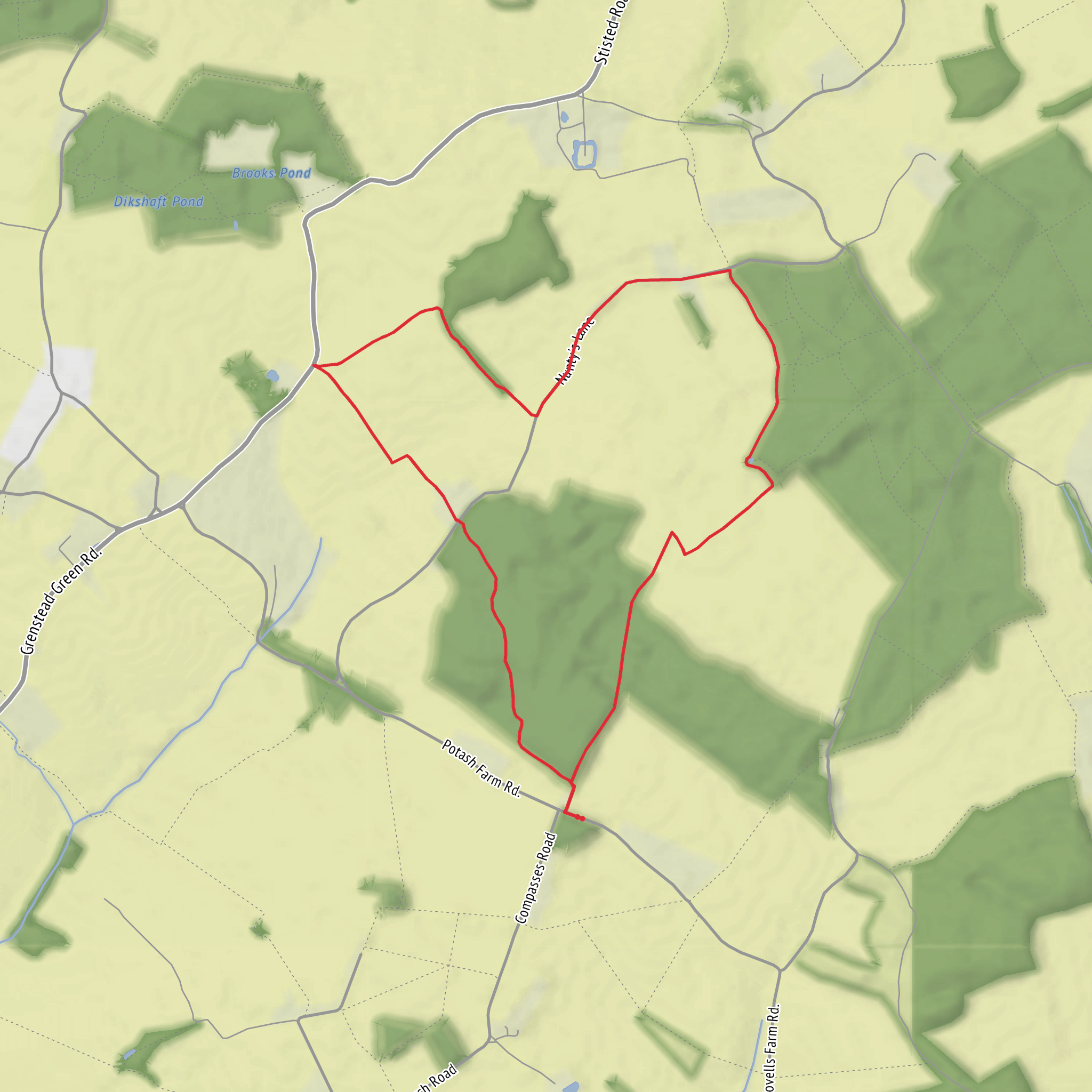 Patterswick and Great Monks Wood - Essex mobile static map
