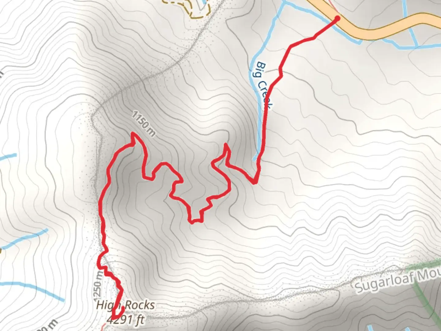 An image depicting the trail High Rocks via Appalachian Trail and its surrounding area.