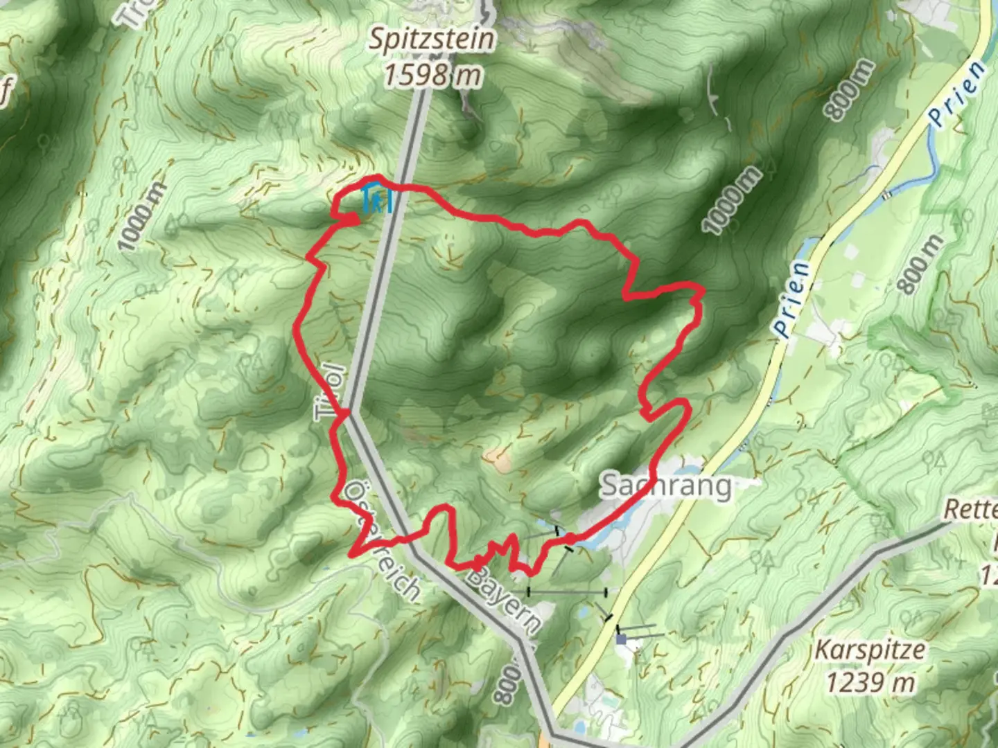 An image depicting the trail Reichenau via Wanderweg and its surrounding area.