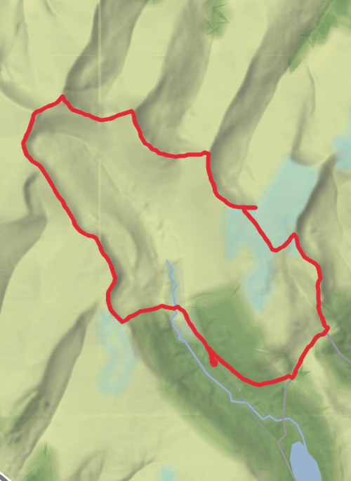Hike on Fan y Big from Torpantau mobile static map