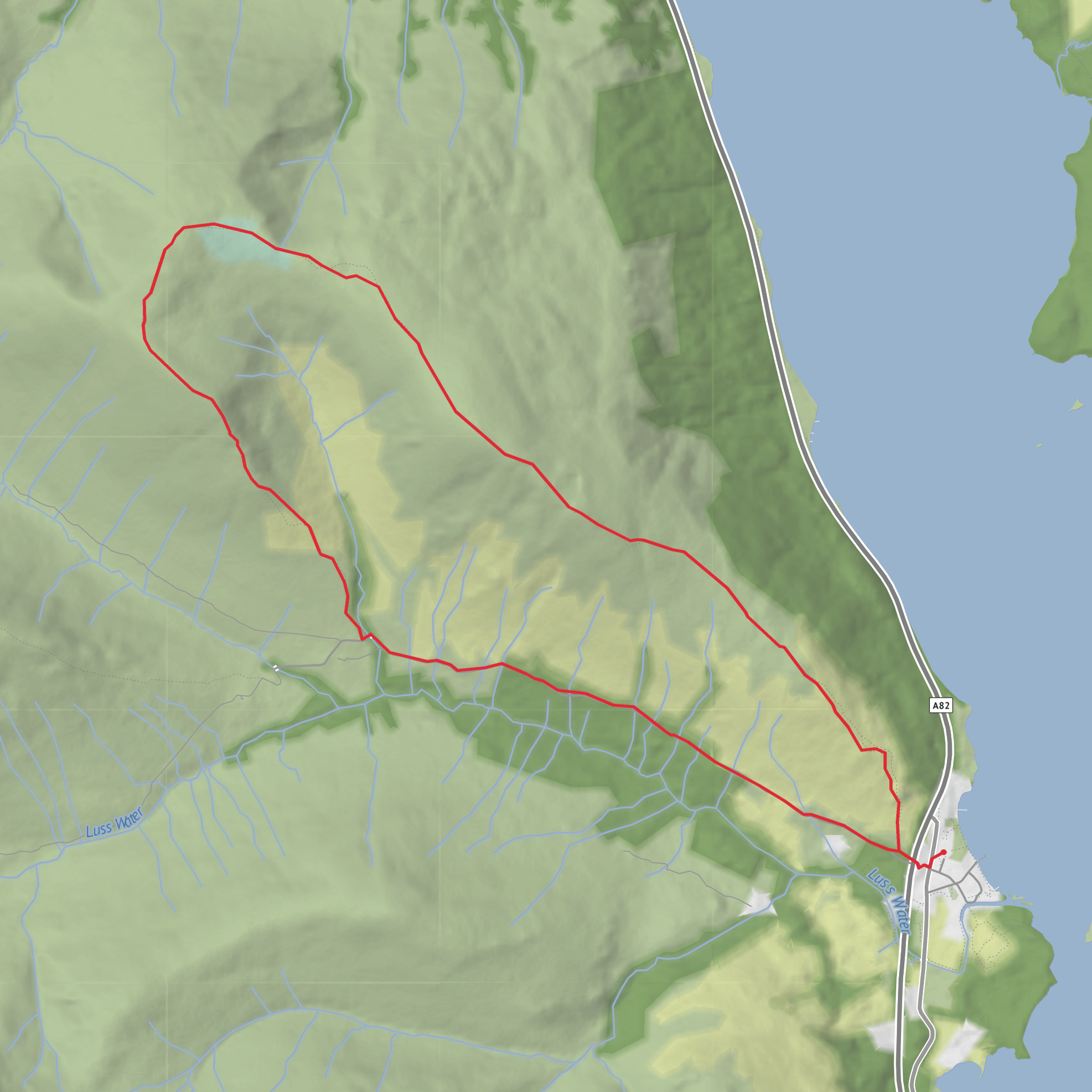 Beinn Dubh - Glen Striddle horseshoe mobile static map