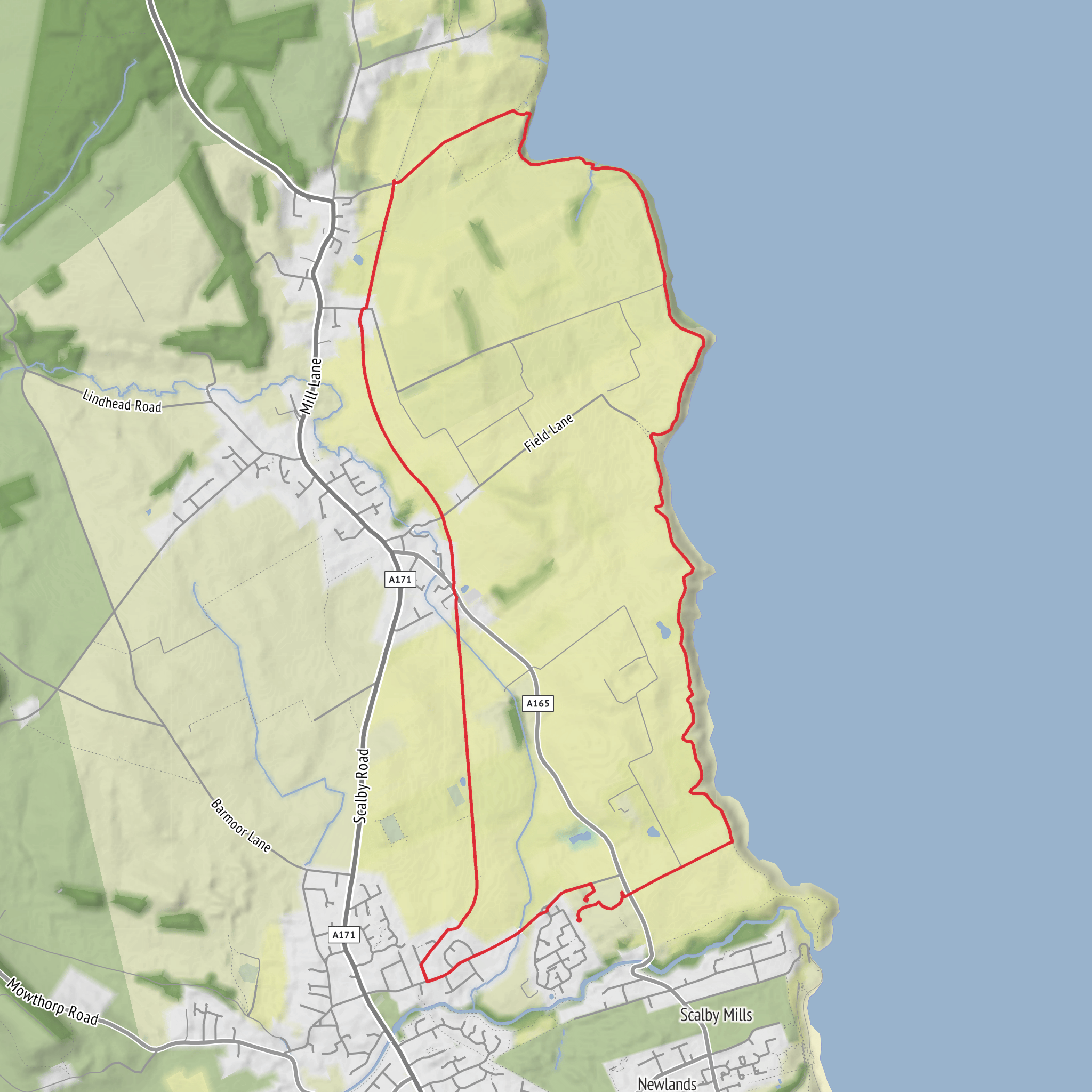 Scarborough C&C to Cloughton mobile static map
