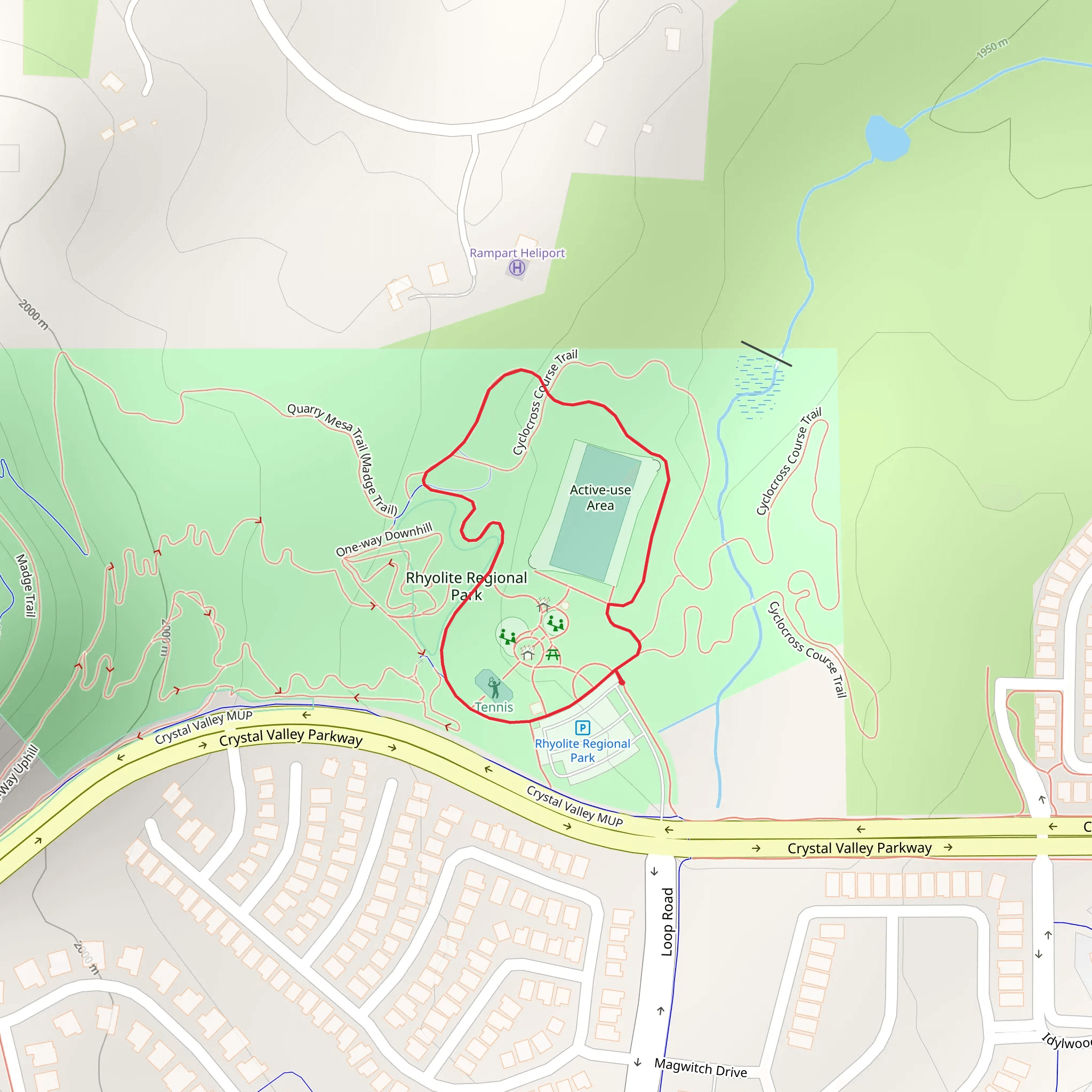 Active-use Area Loop mobile static map