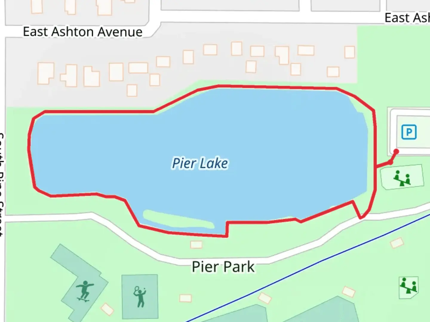 An image depicting the trail Pier Lake Loop and its surrounding area.