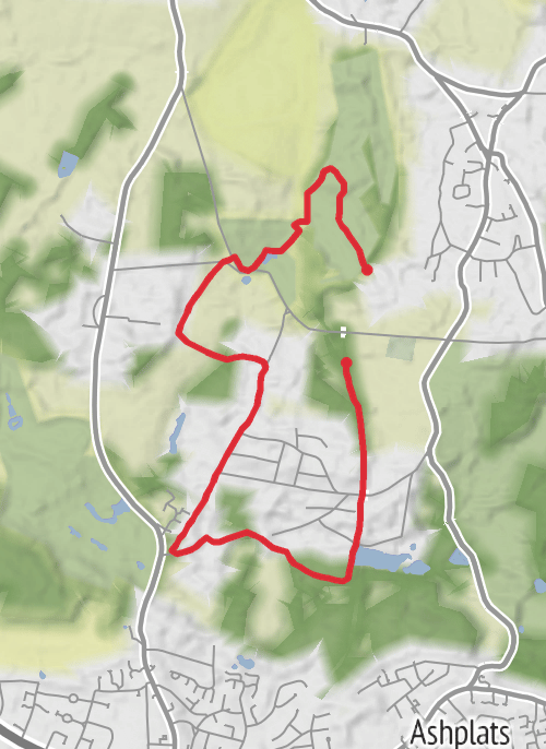 Hike on Crab Orchard Wood and The Wilderness Lake Loop mobile static map