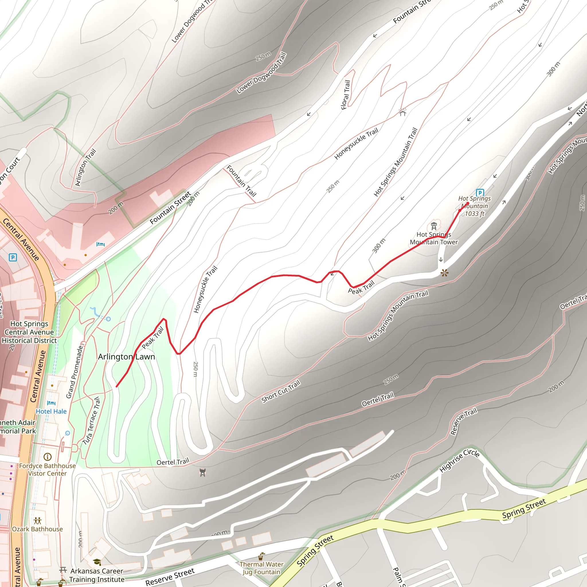 Peak Trail mobile static map