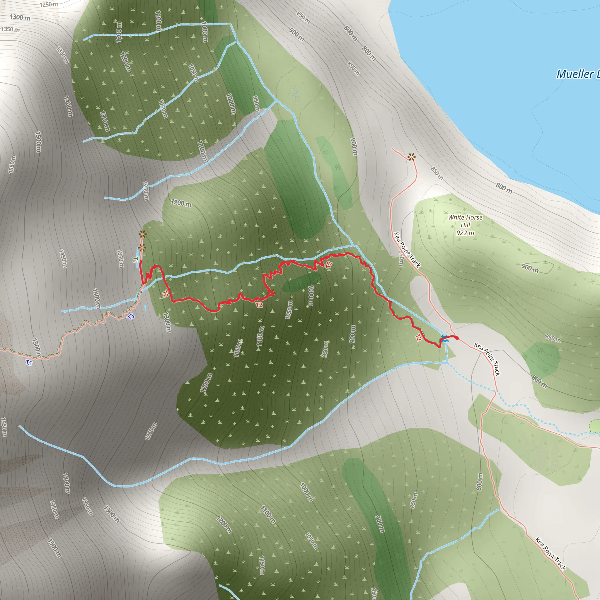 Sealy Tarns Track mobile static map