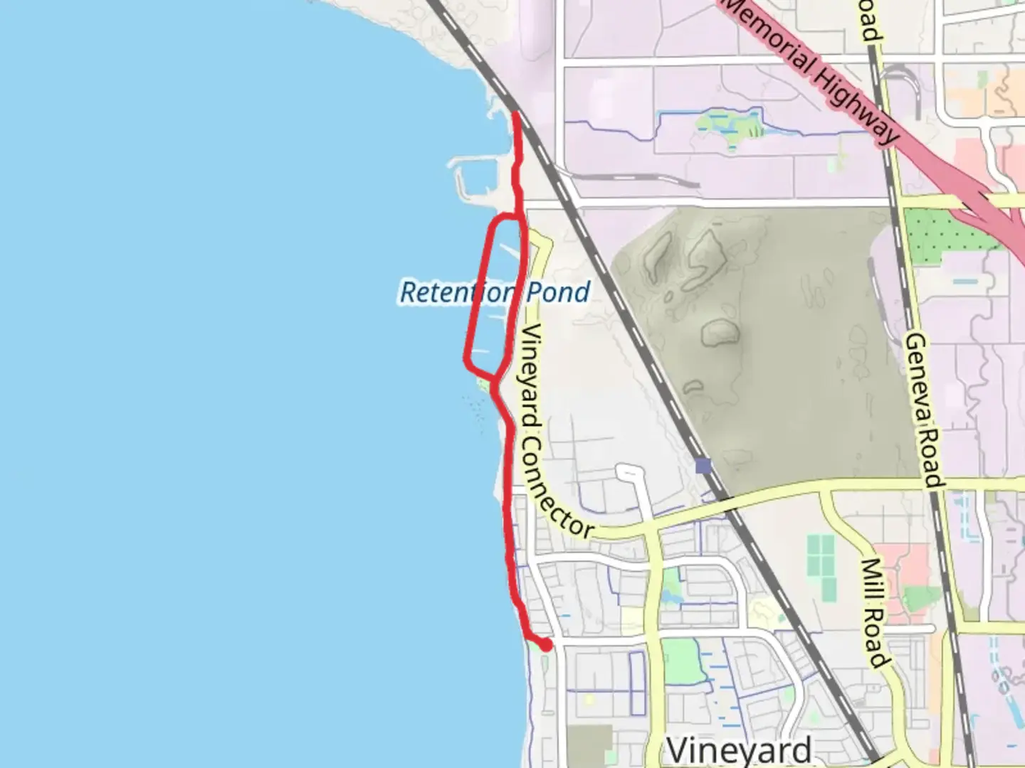 An image depicting the trail Vineyard Beach and Utah Lake Shoreline Trail and its surrounding area.