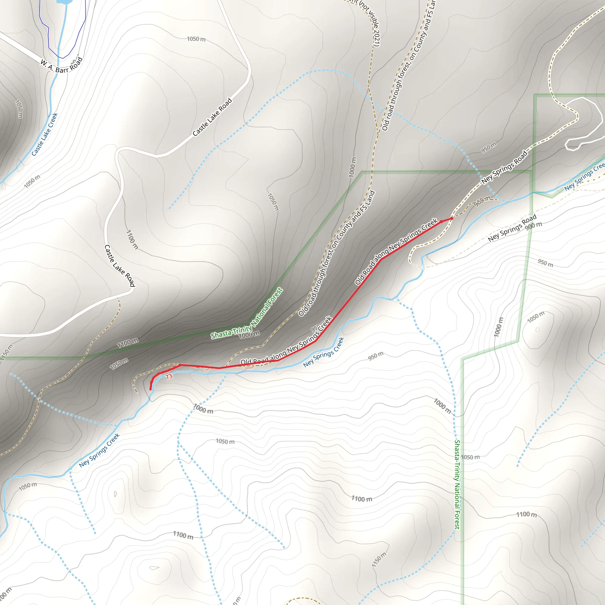 Faery Falls Trail mobile static map