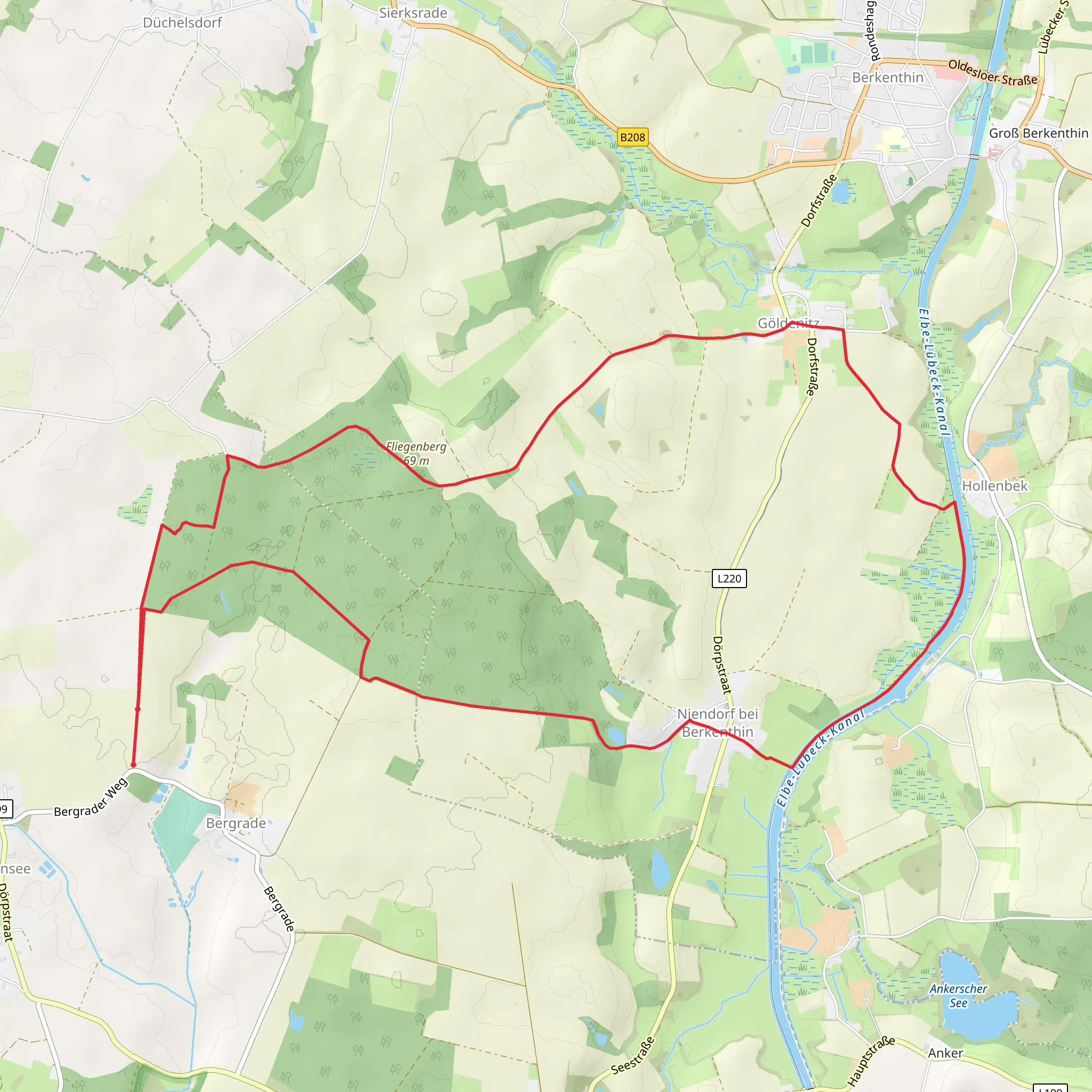 Fliegenberg Loop mobile static map