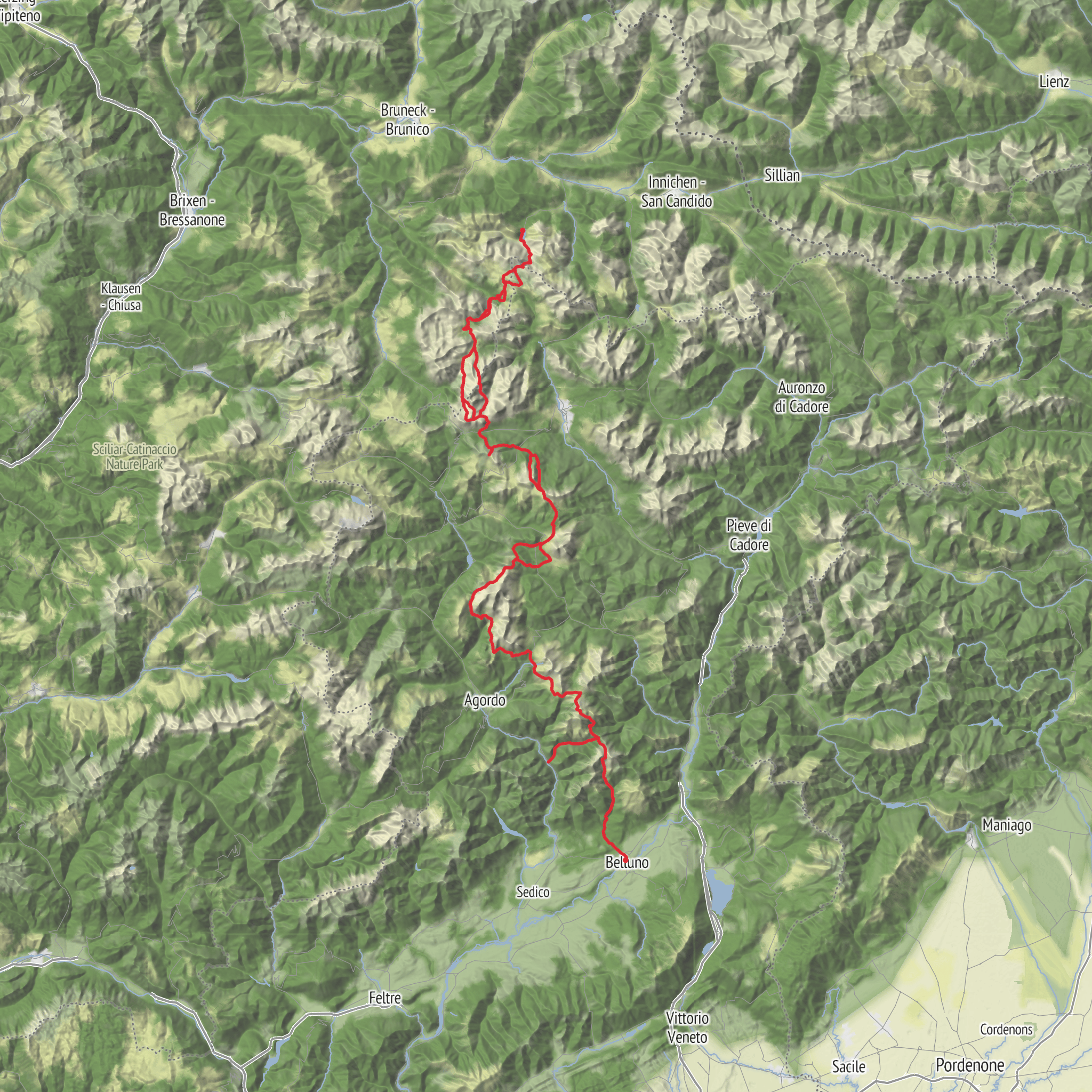 Alta Via 1 mobile static map