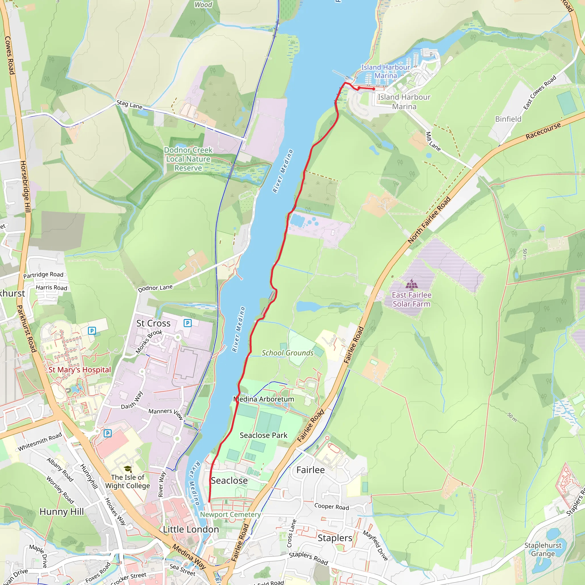 Medina Greenway mobile static map