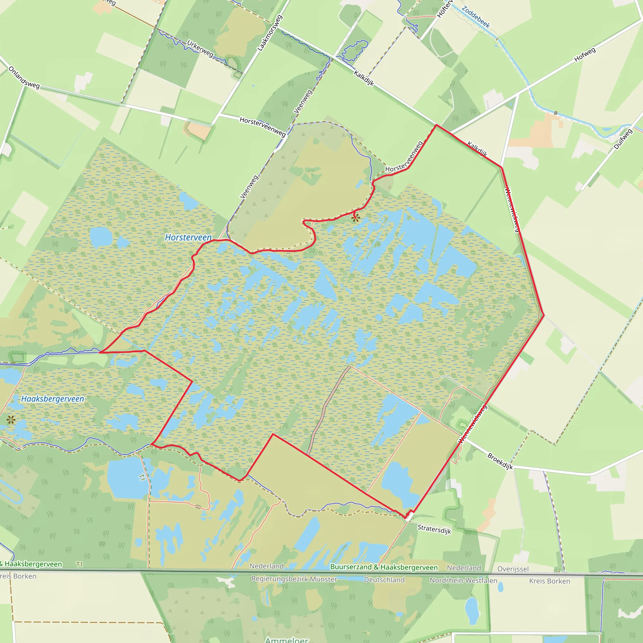 Haaksbergerveen and Buurserveen Loop mobile static map