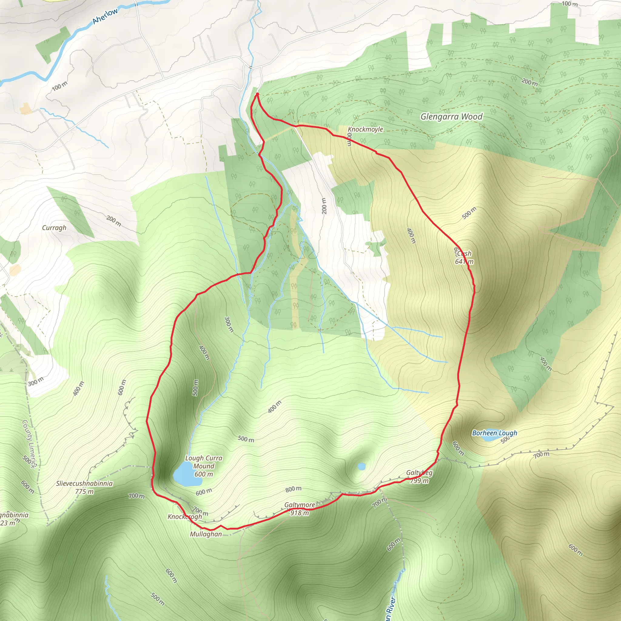 Lough Curra Loop mobile static map