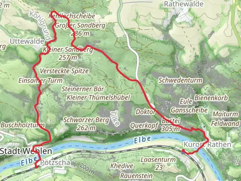 Stadt Wehle to Oberrathen via Schleifgrund, Brückwaldweg and Basteiweg