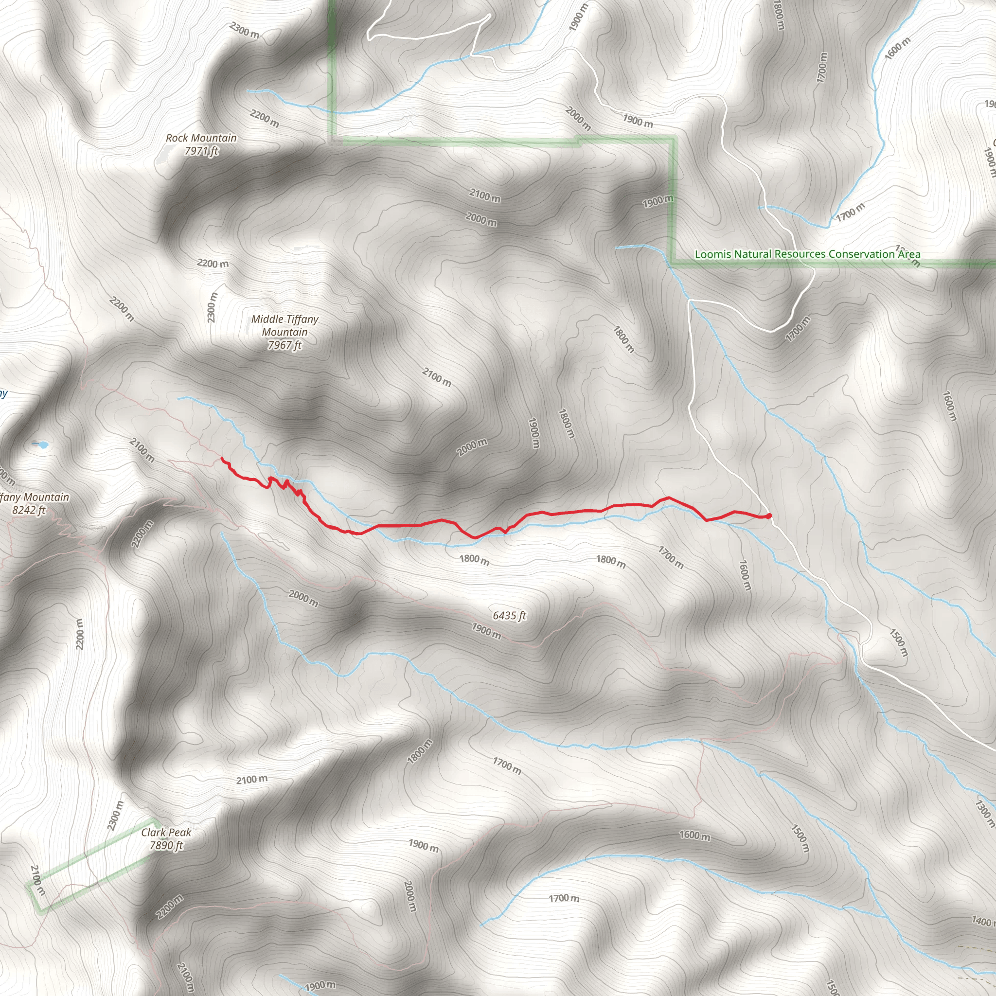 Honeymoon Pass Trail mobile static map