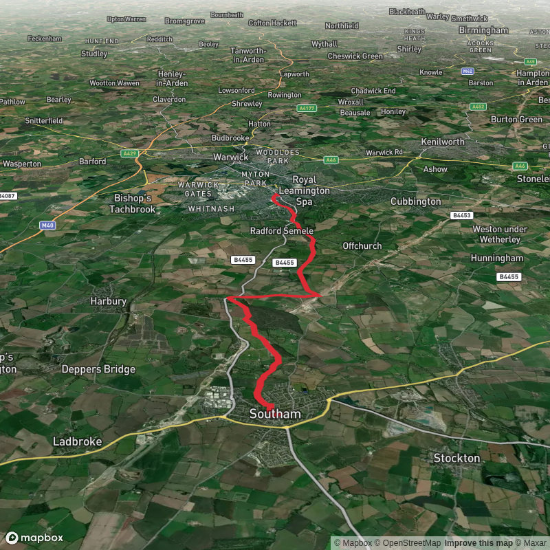 Leamington Spa to Southam