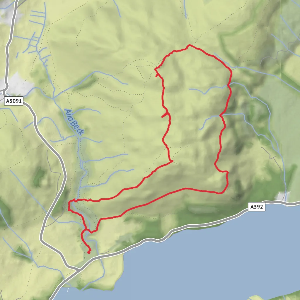 Gowbarrow Fell. mobile static map
