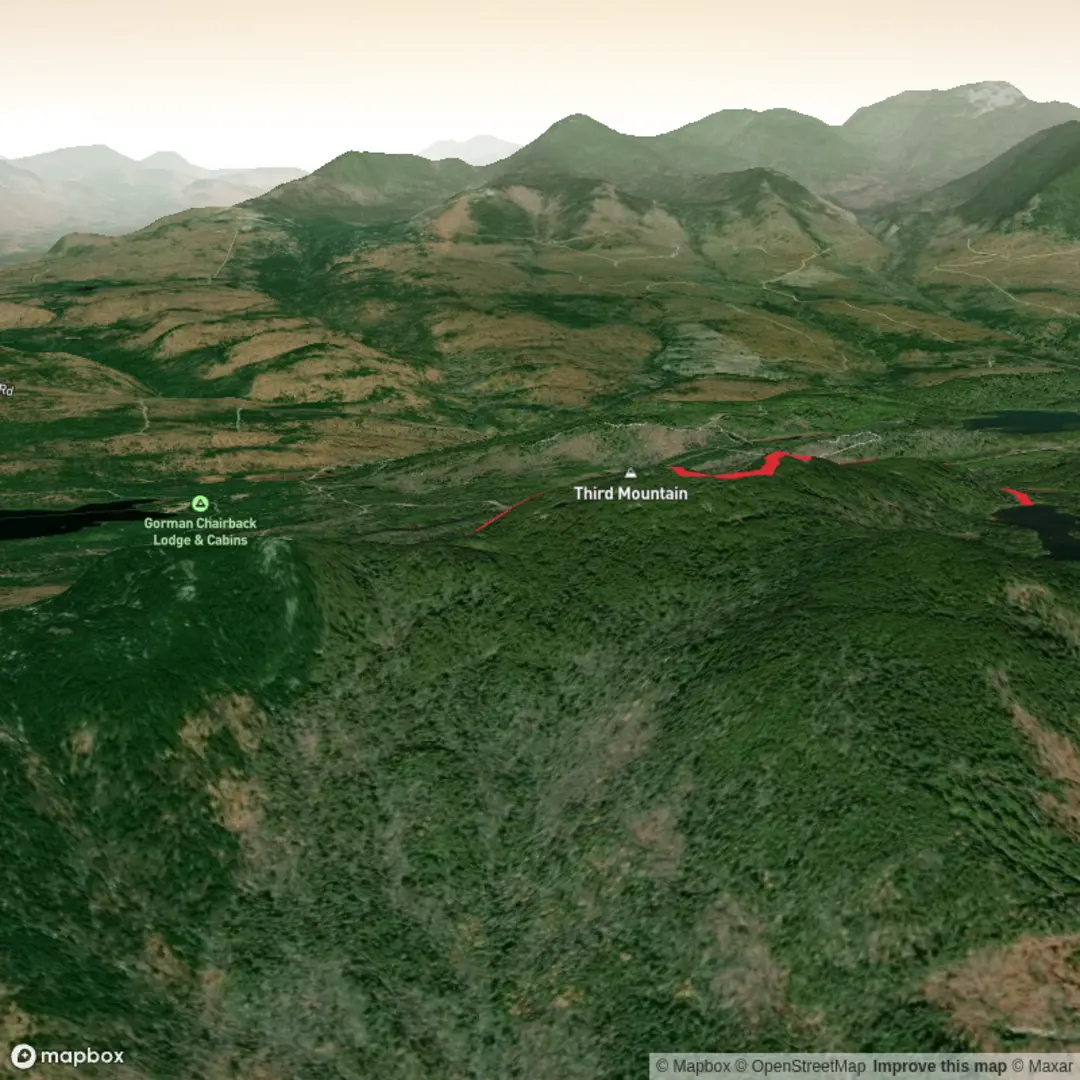 An image depicting the trail West Chairback Falls and Pond via Appalachian Trail and its surrounding area.