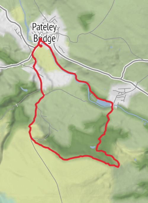 Hike from Bewerley mobile static map