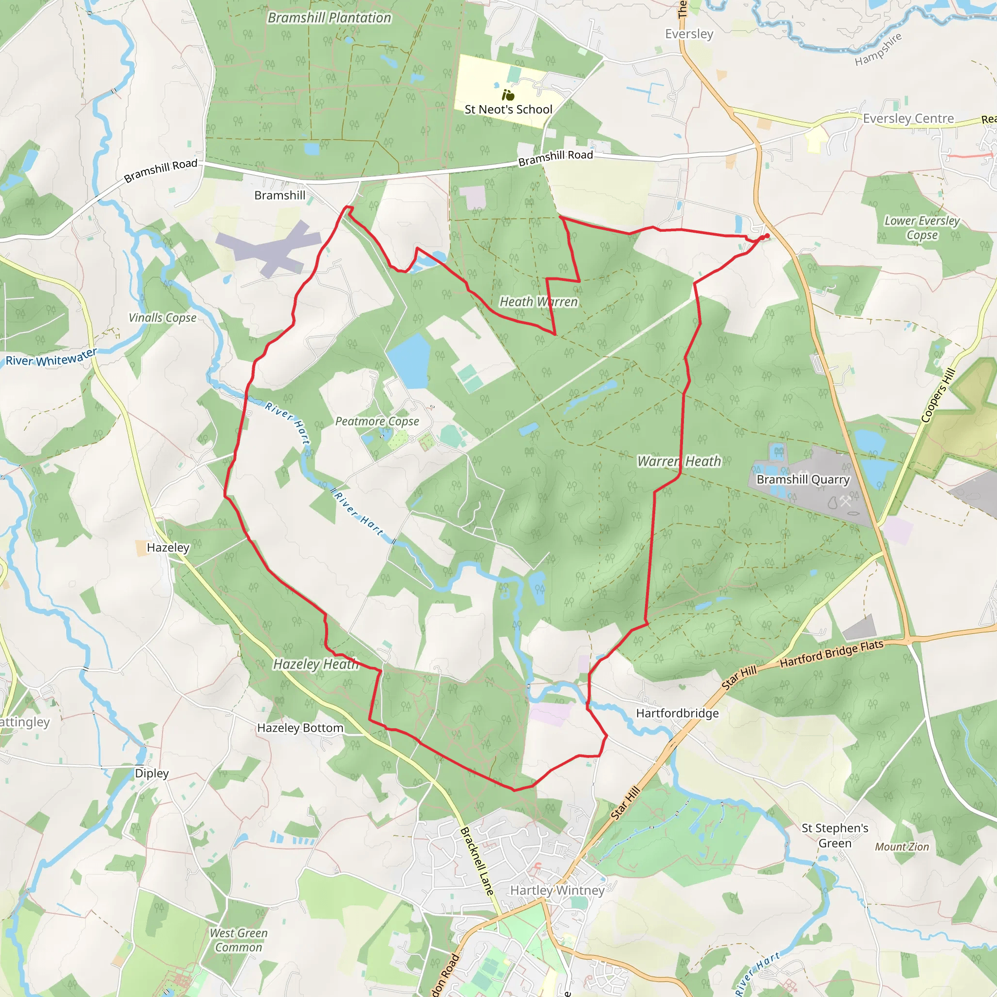 Warren Heath Loop mobile static map