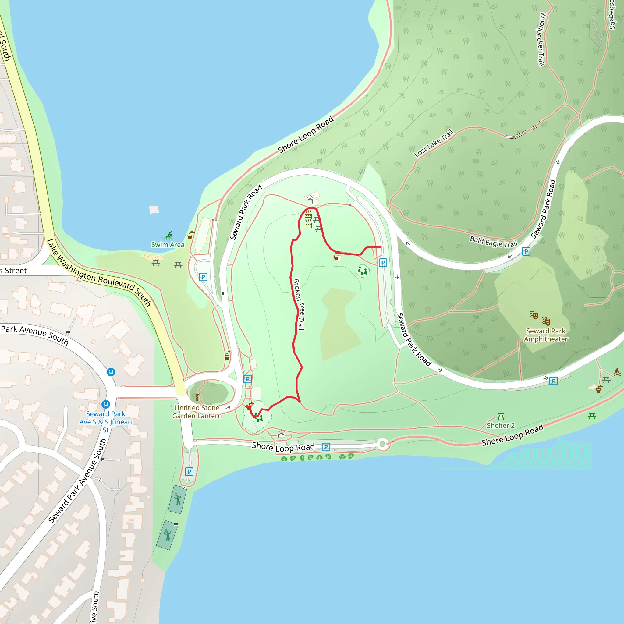 Broken Tree Trail mobile static map