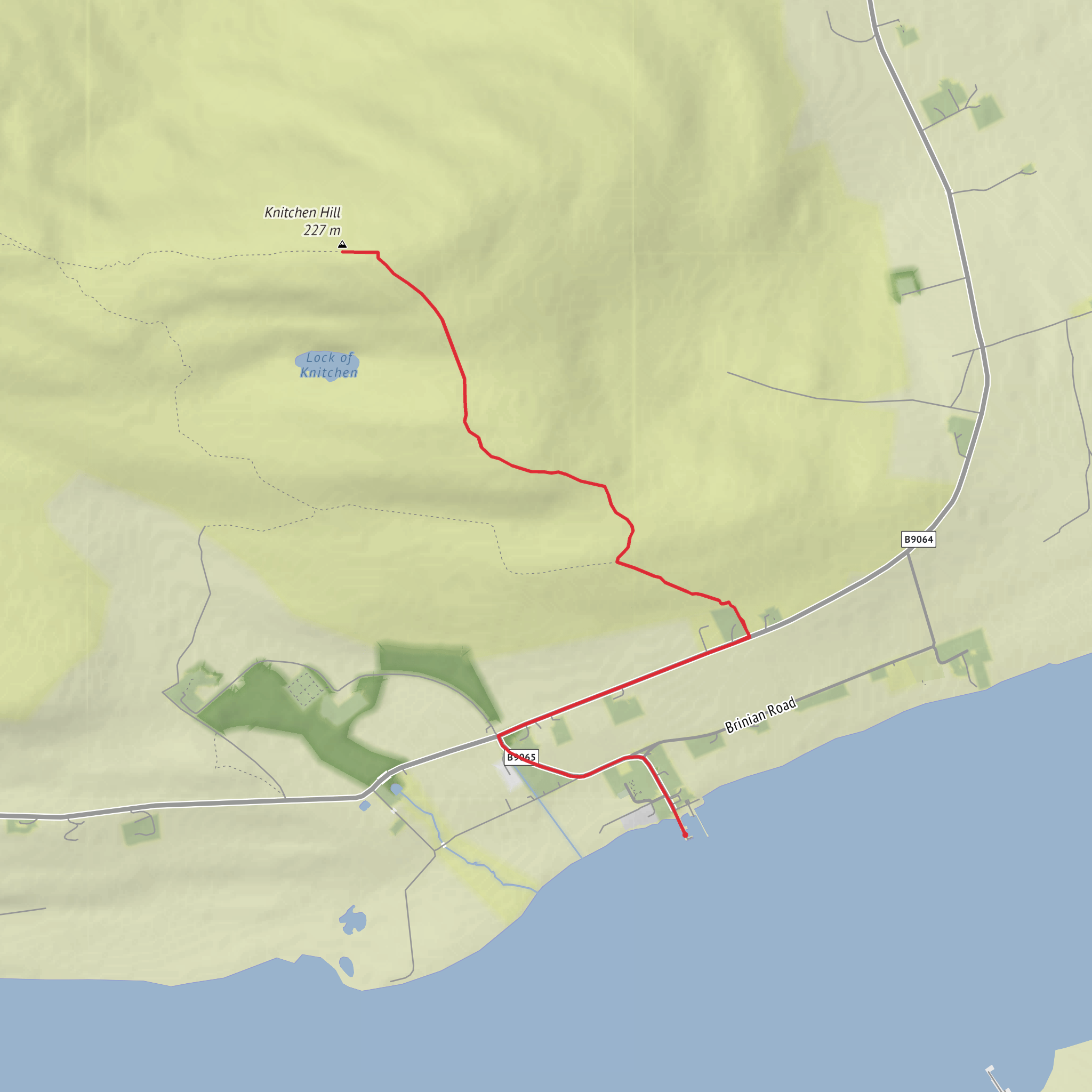 Knitchen Hill Out and Back mobile static map