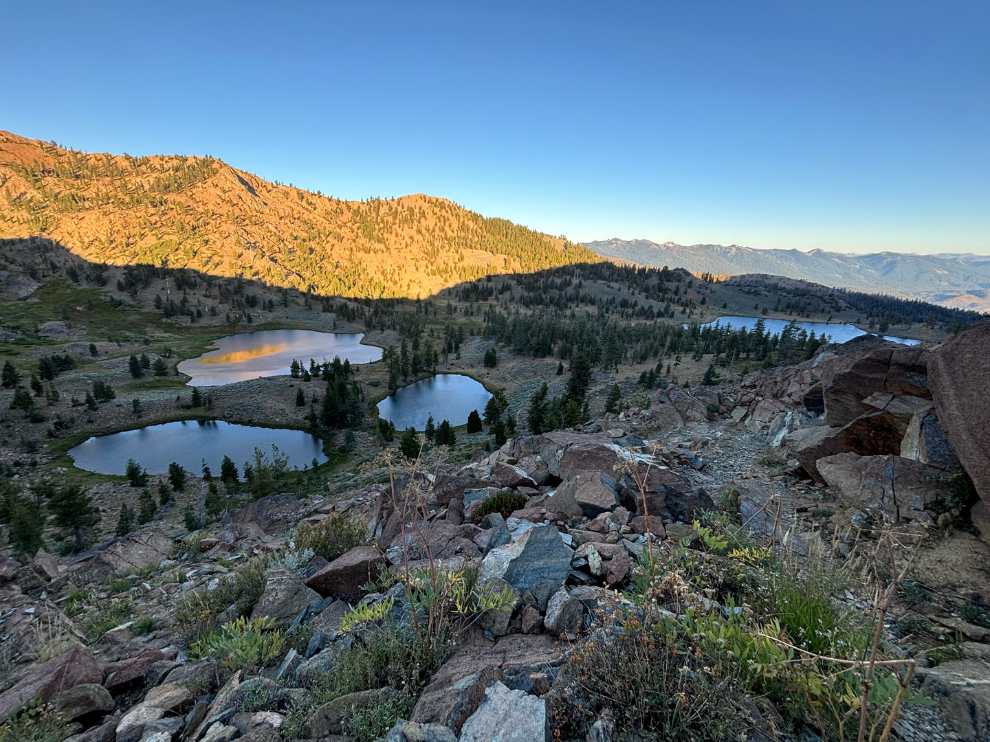 An image depicting the trail Big and Little Marshy Lake Loop via East Boulder Lake Trail and its surrounding area.