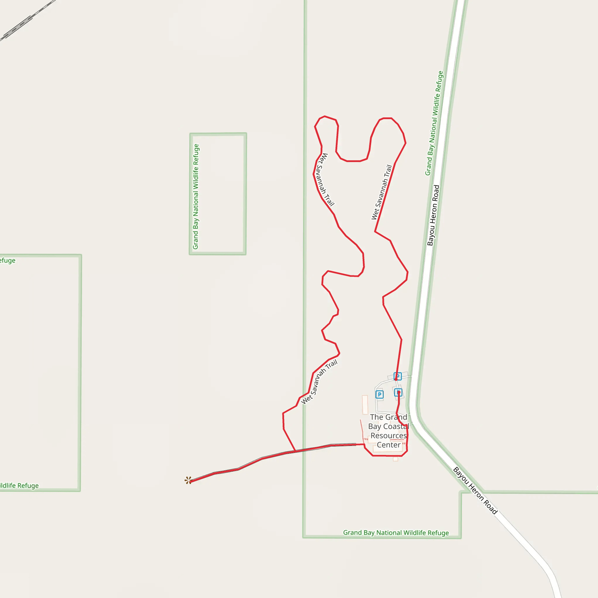 Wet Savannah Trail mobile static map