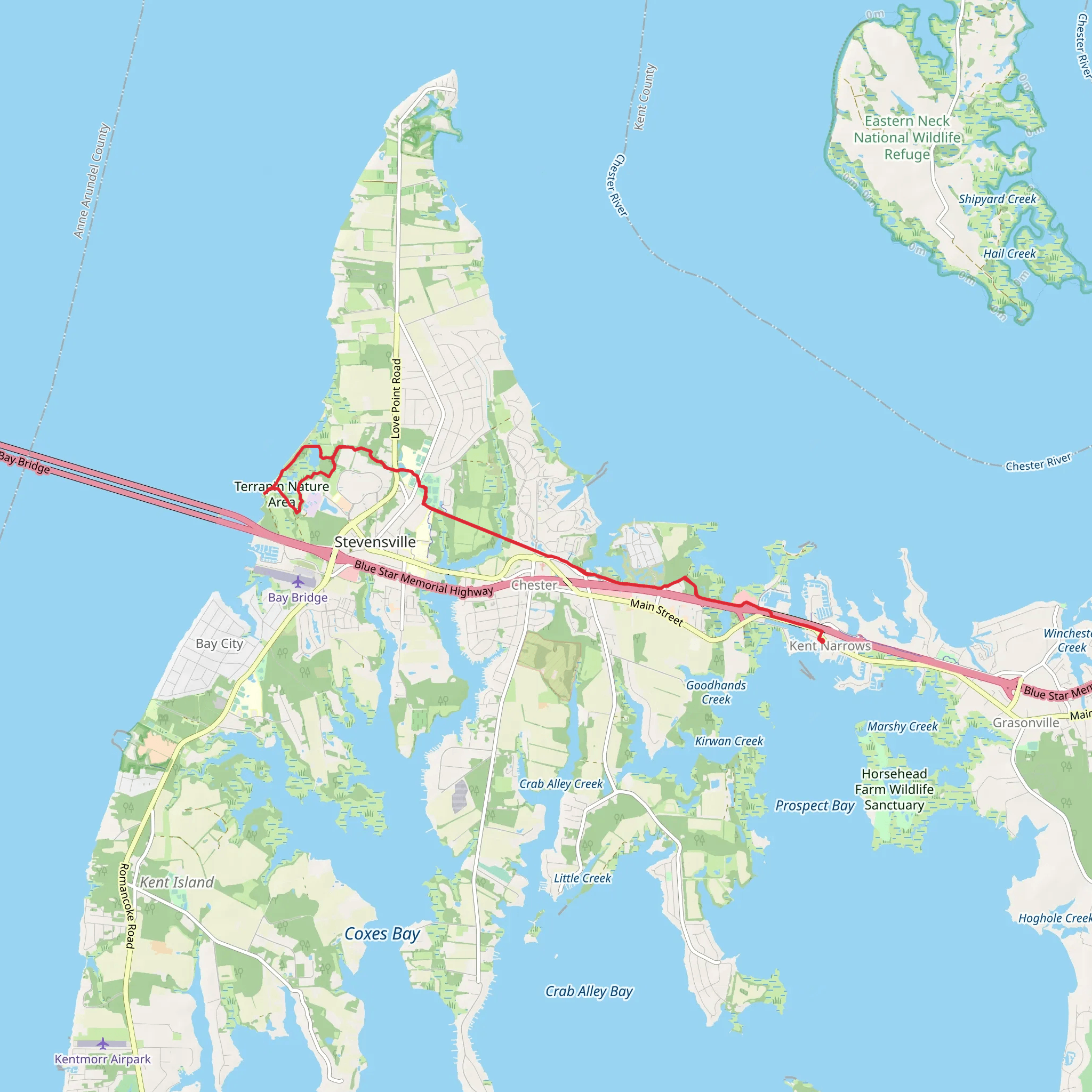 Cross Island Trail and Terrapin Nature Area mobile static map