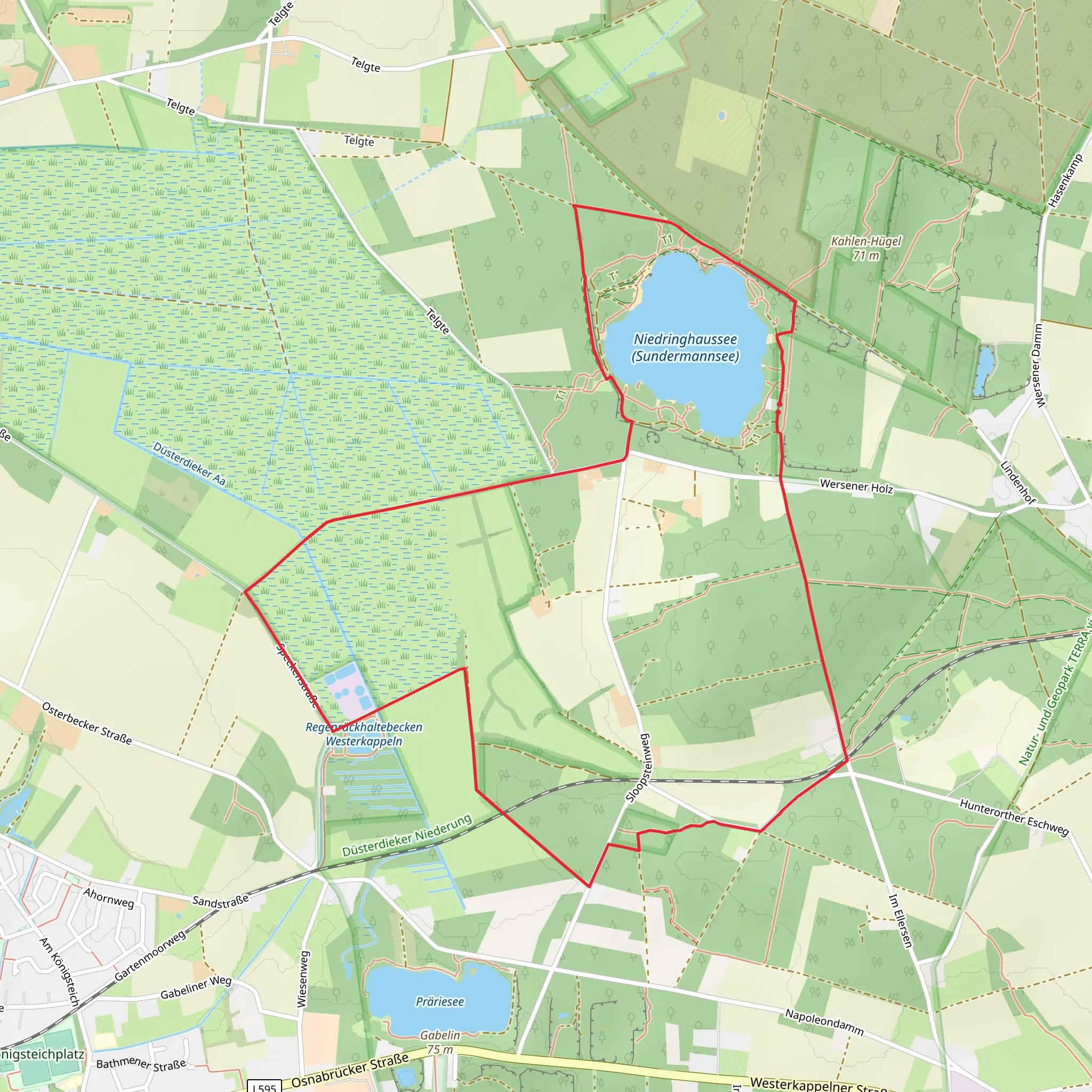 Niedringhaussee Loop mobile static map
