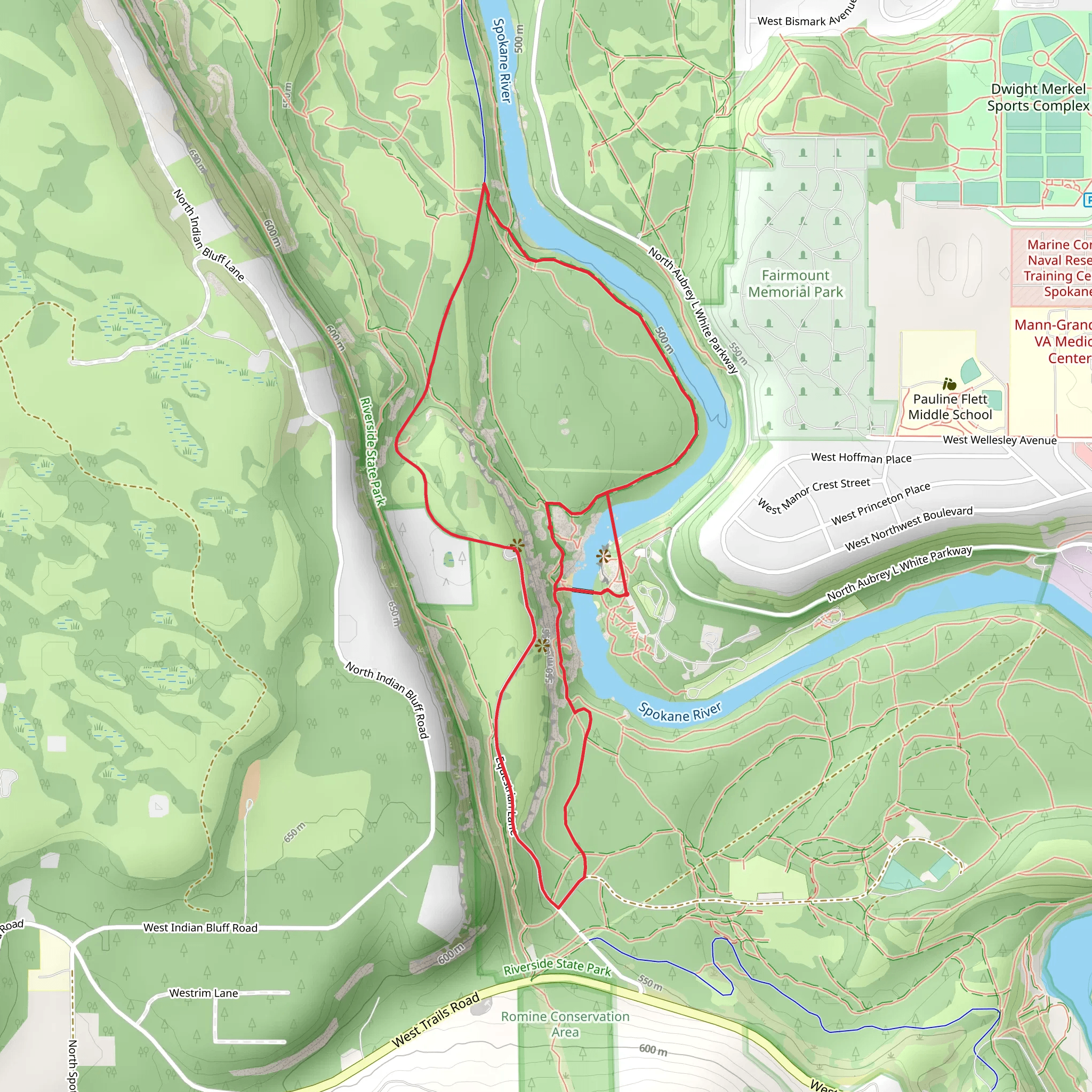 Trail 25 and Centennial Trail mobile static map