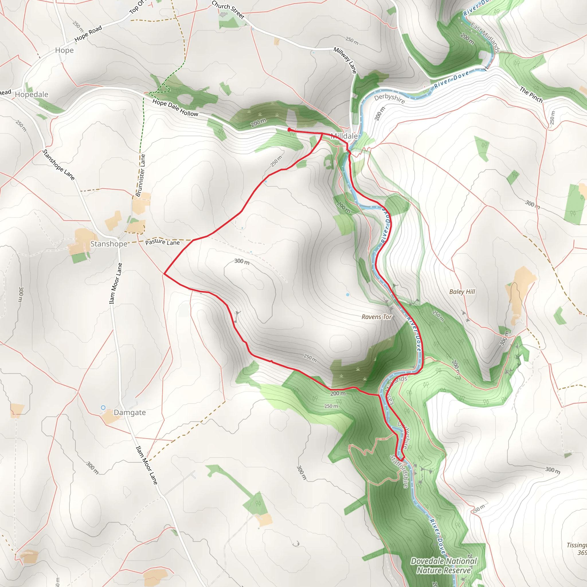 Milldale - Hall Dale mobile static map