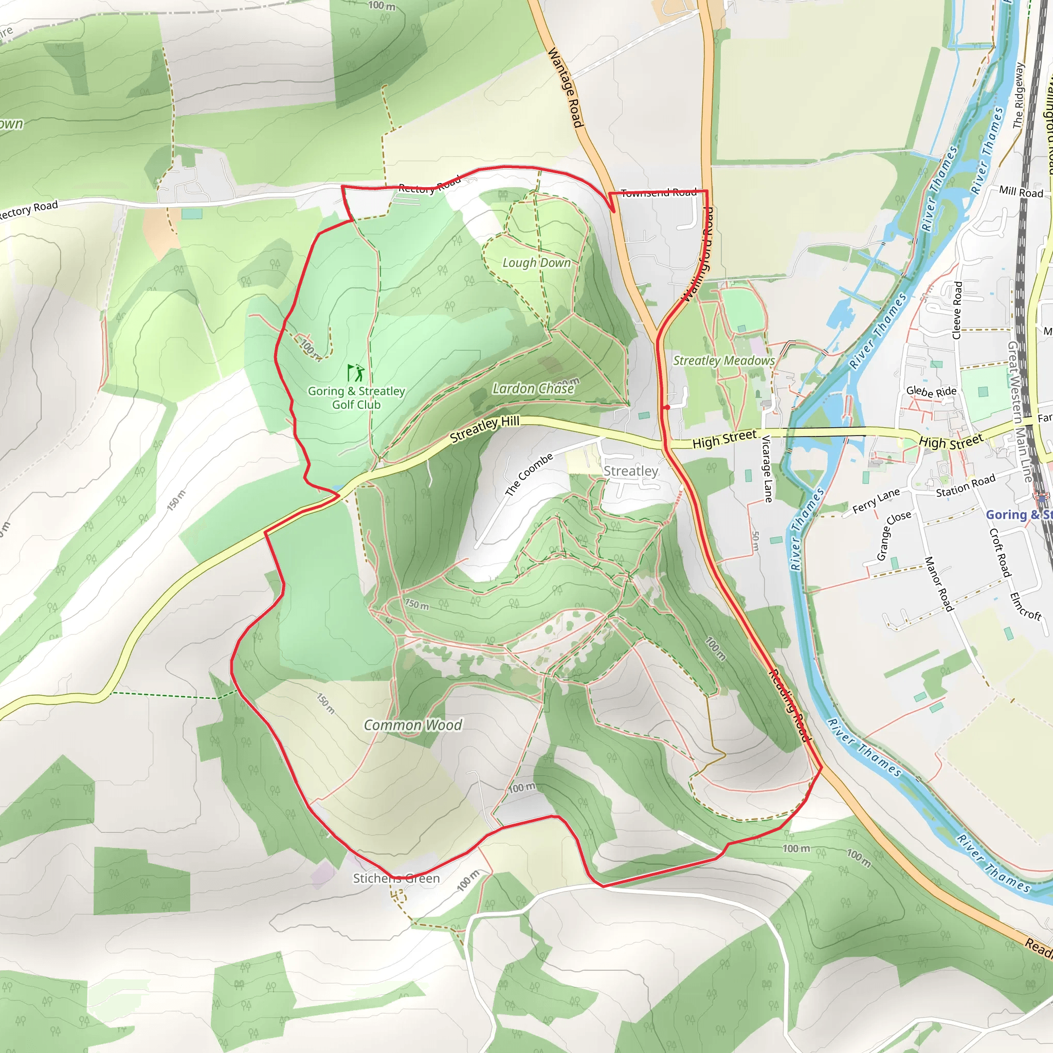 Streatley Loop Walk mobile static map