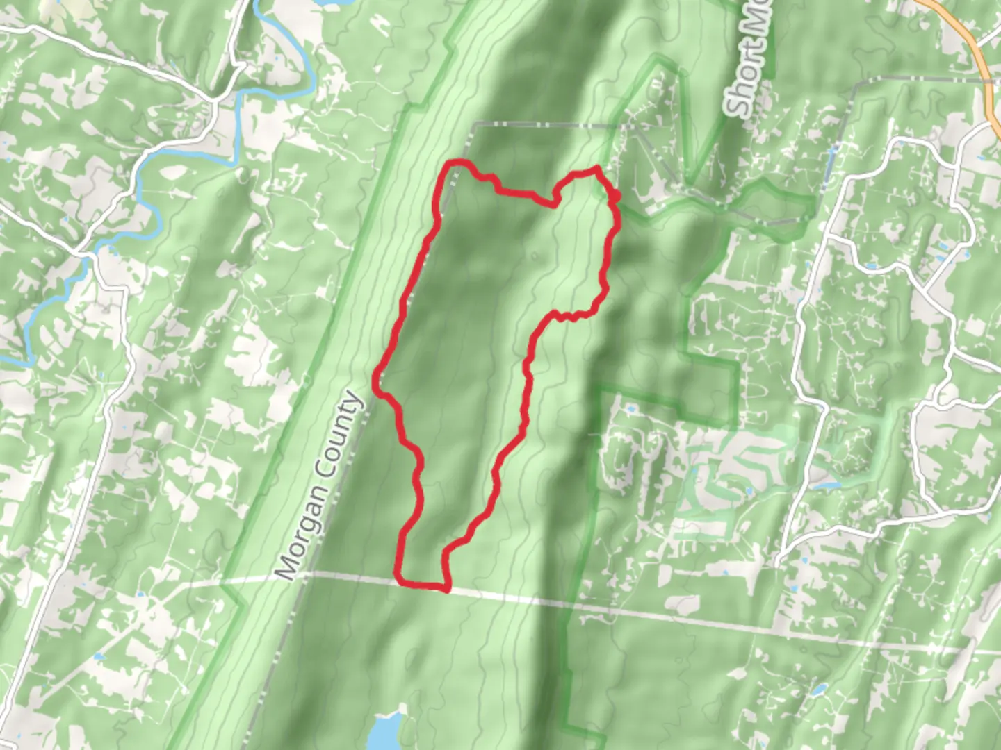 An image depicting the trail Tuscarora Trail and Whites Gap Loop and its surrounding area.