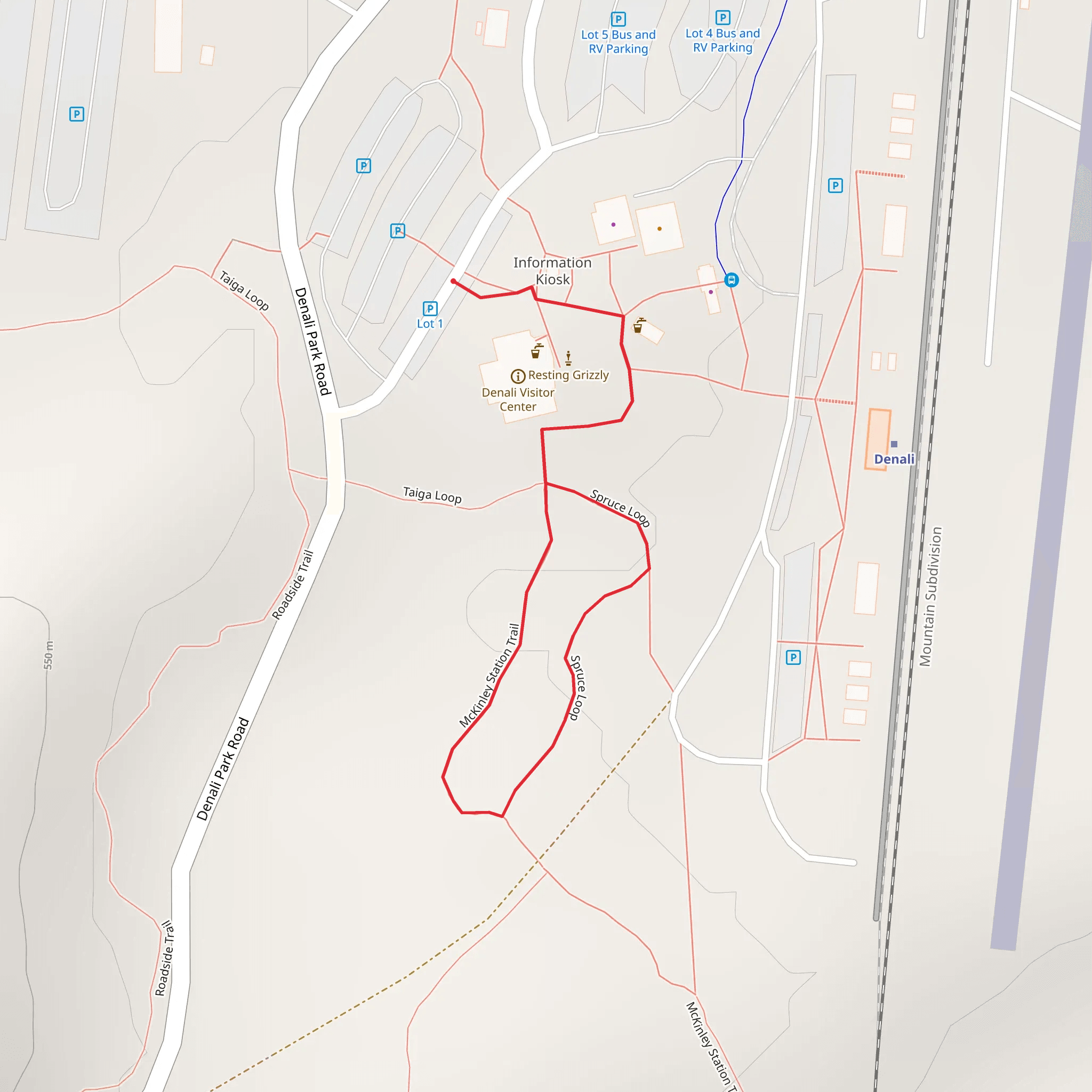 McKinley Station Loop Trail mobile static map