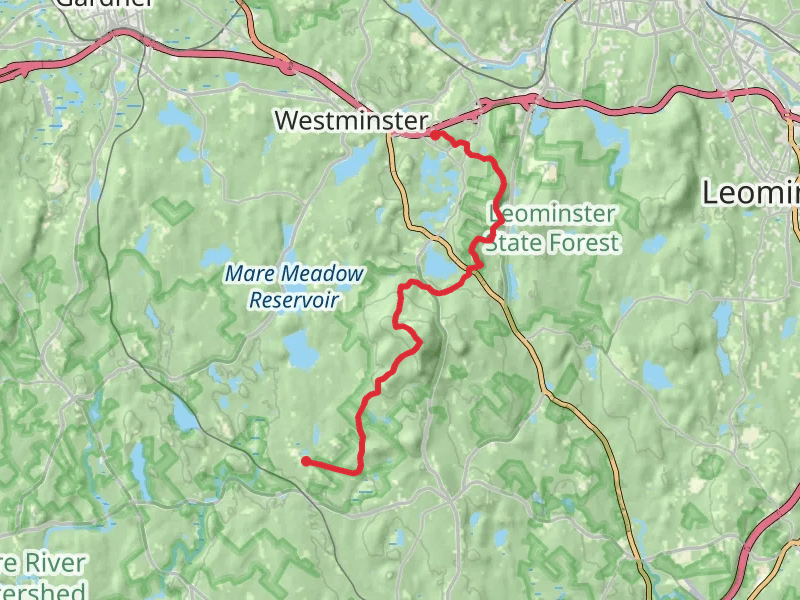 Midstate Trail via Mount Wachusett - Wachusett Mountain State Reservation