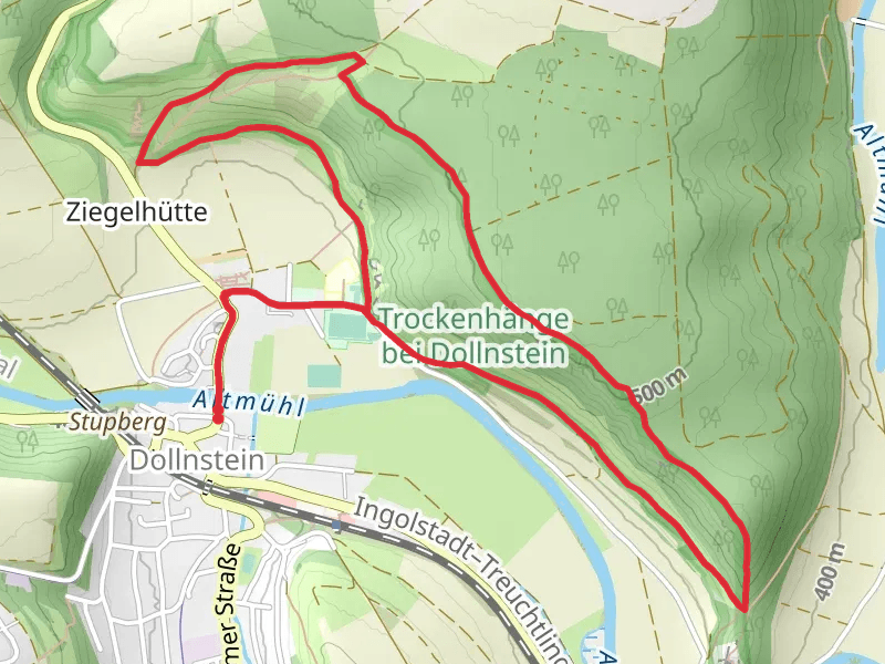 Trockenhänge bei Dollnstein, Maderfelsen and Muhlberg Loop