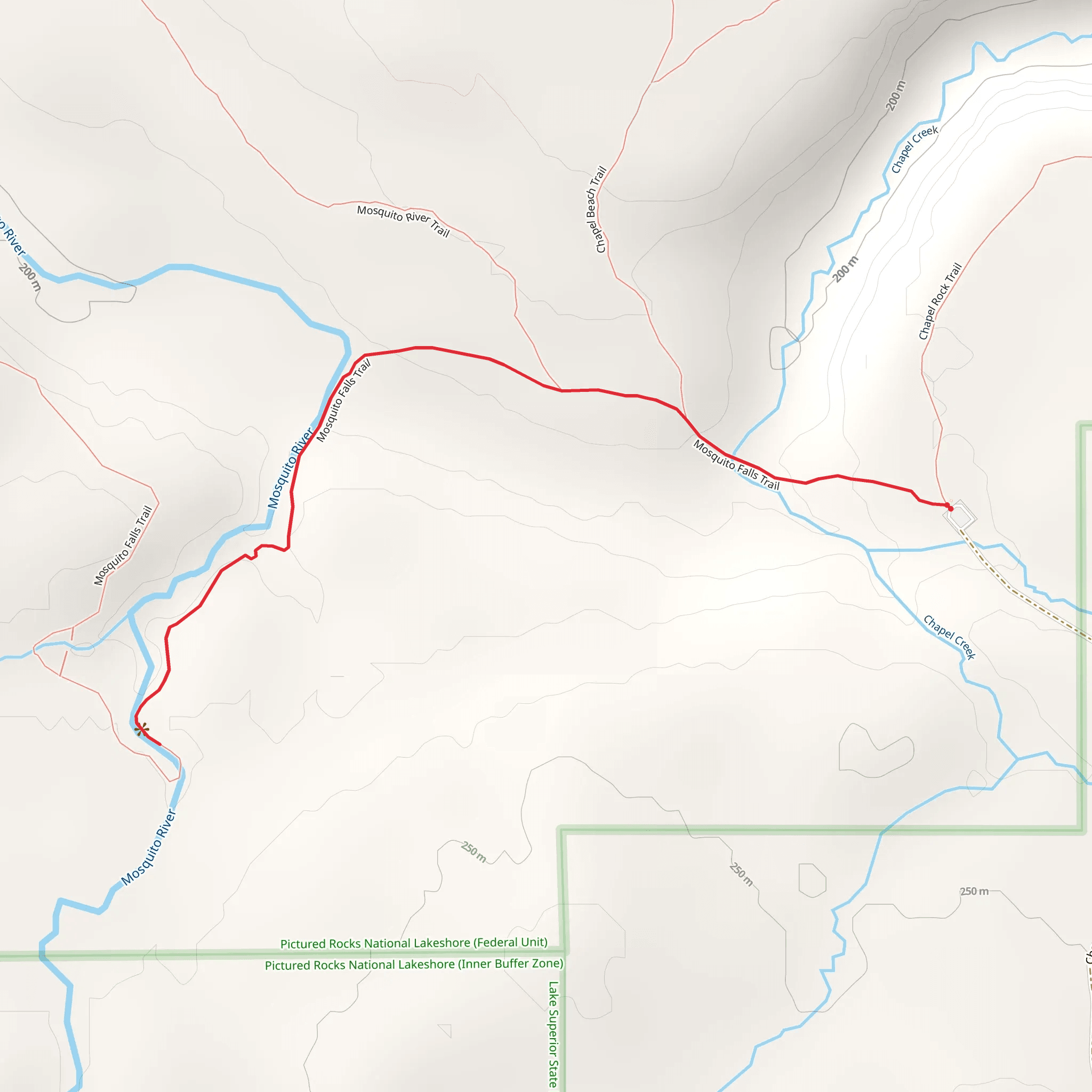 Mosquito River Out and Back mobile static map