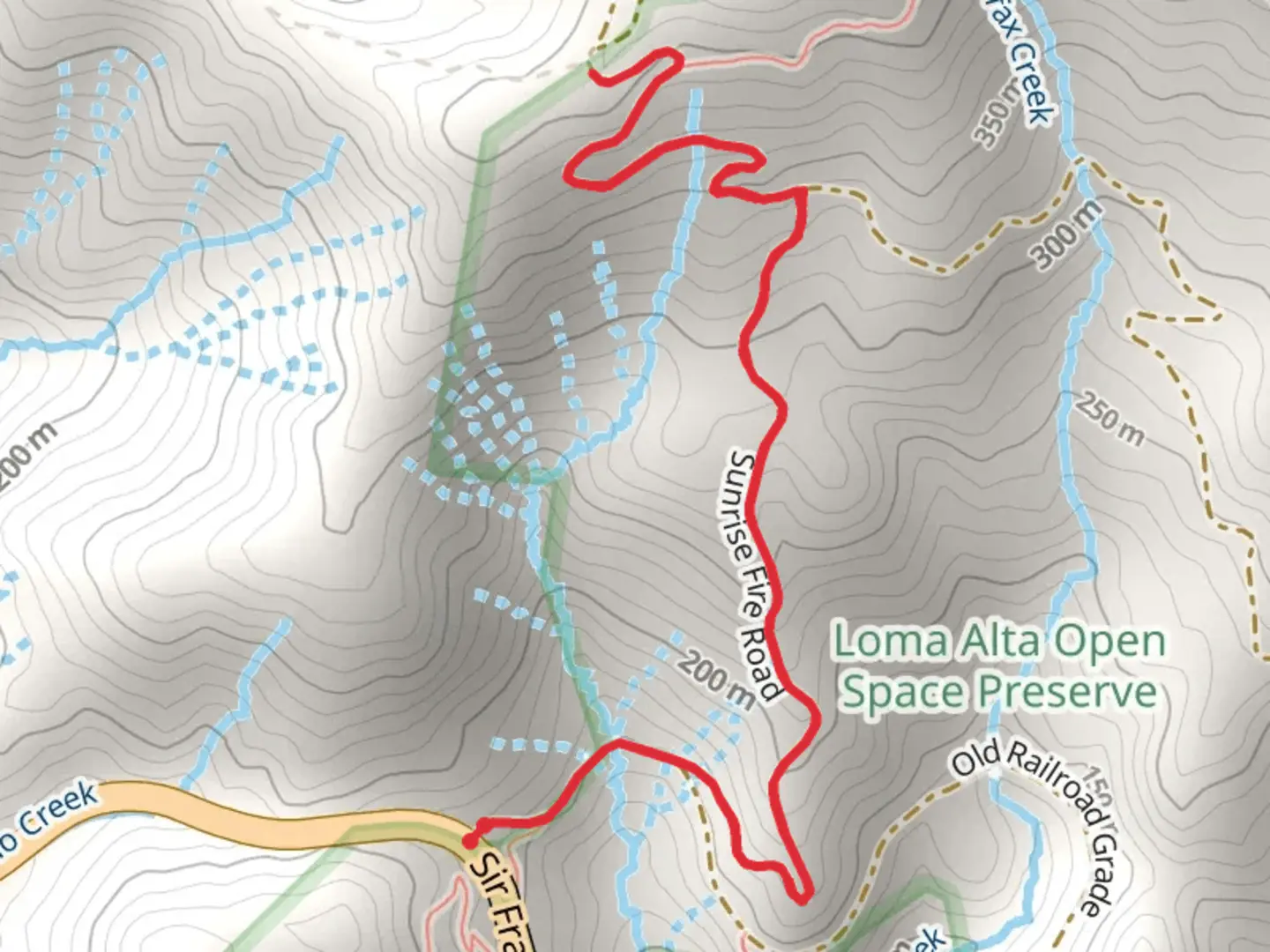 An image depicting the trail Sunrise Fire Road Walk and its surrounding area.
