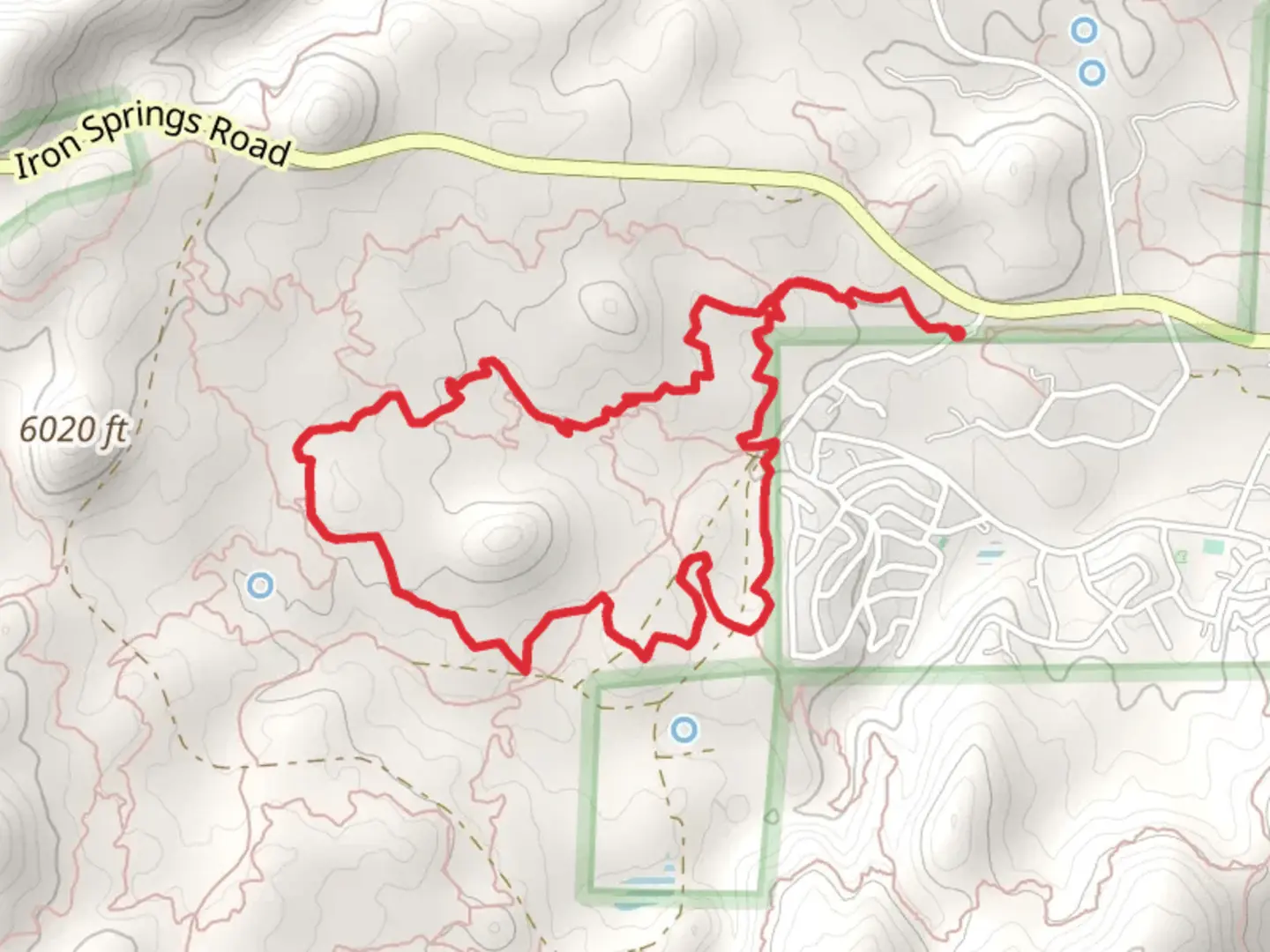 An image depicting the trail Noodle and Juniper Gate Loop Trail and its surrounding area.